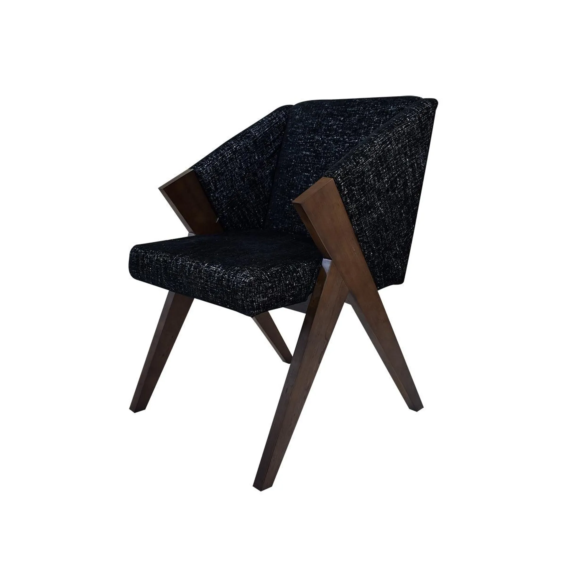 Silla Santorini - Chenille Snow Black