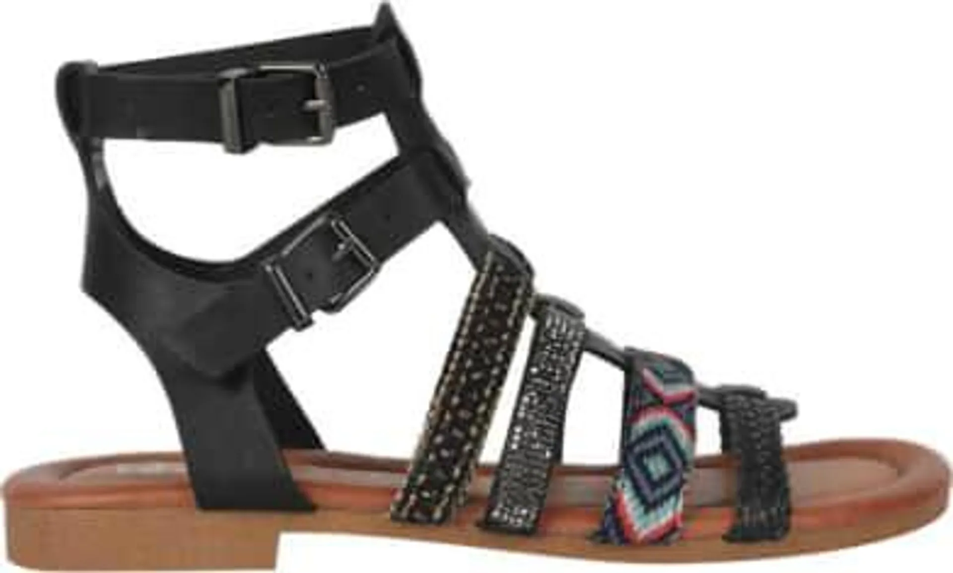 sandalia plana boho