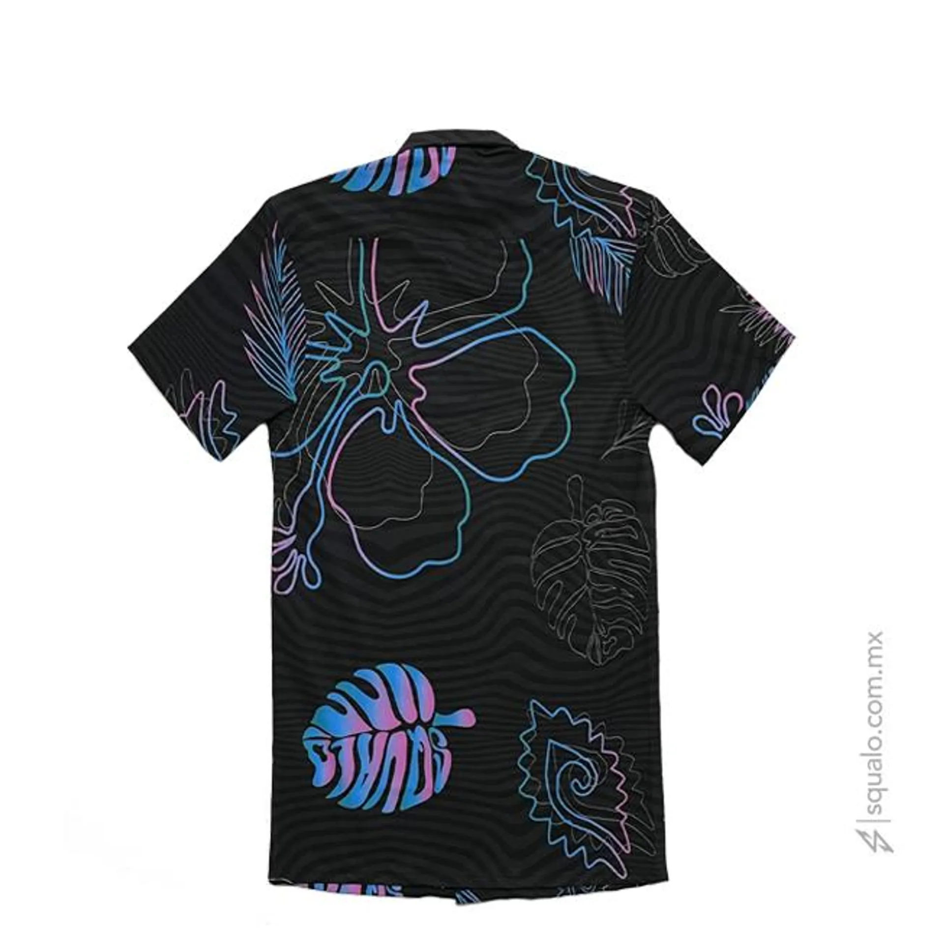 Camisa Ilus Multicolor Negro Corte Ajustado