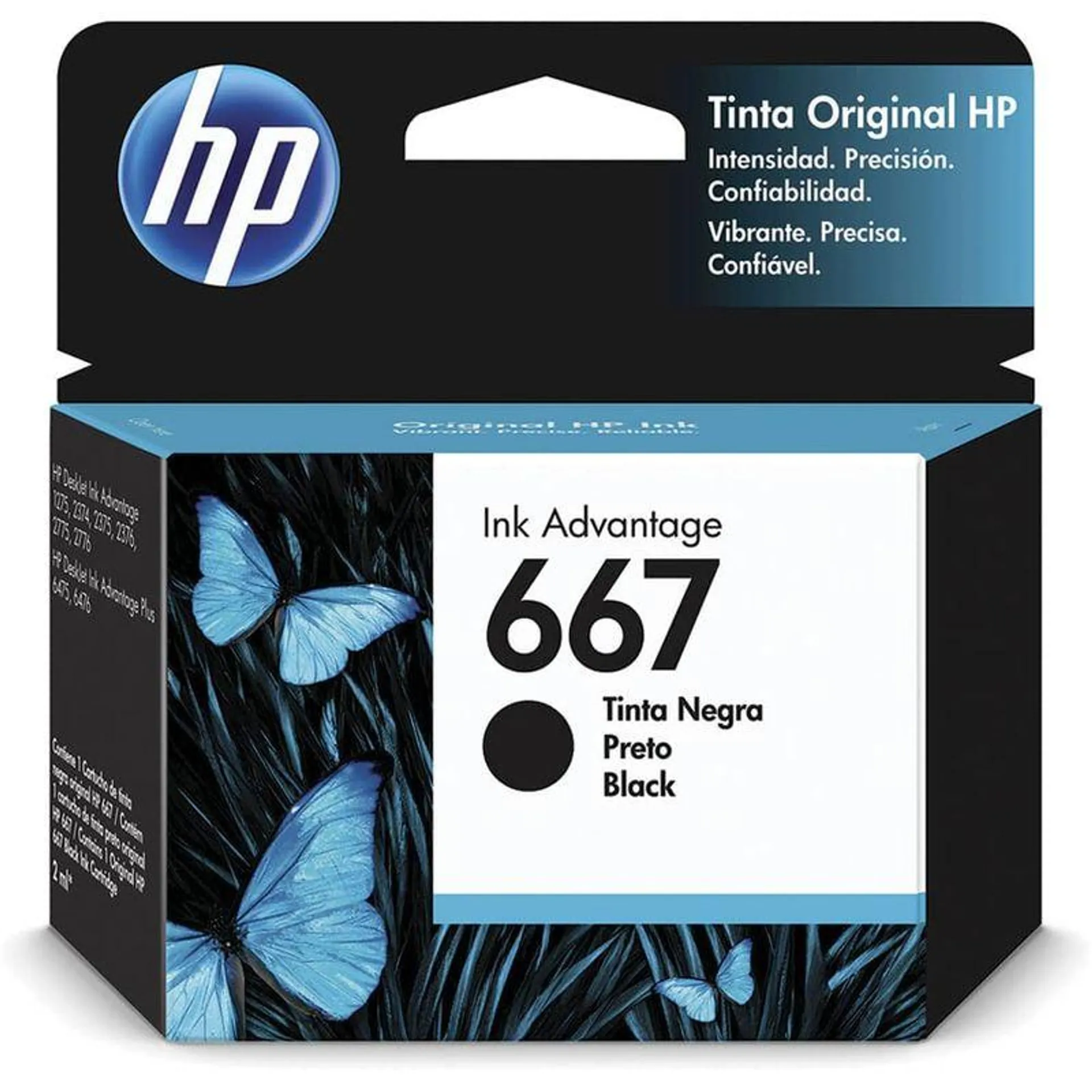 Tinta 667 Negro HP Compatible con 2374 / 1275 / 2375 / 2775