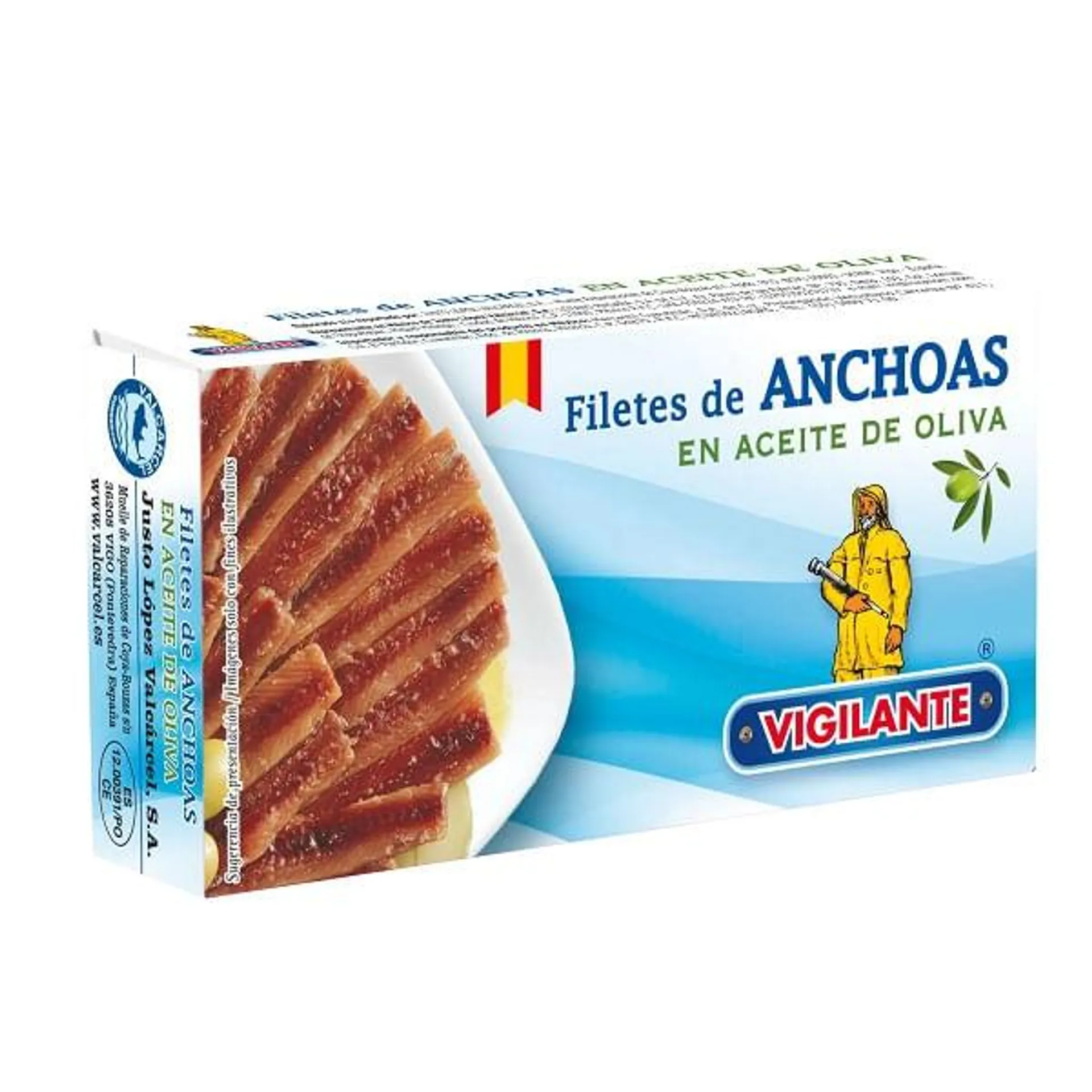 Filetes de anchoa en aceite de oliva Vigilante 48 g