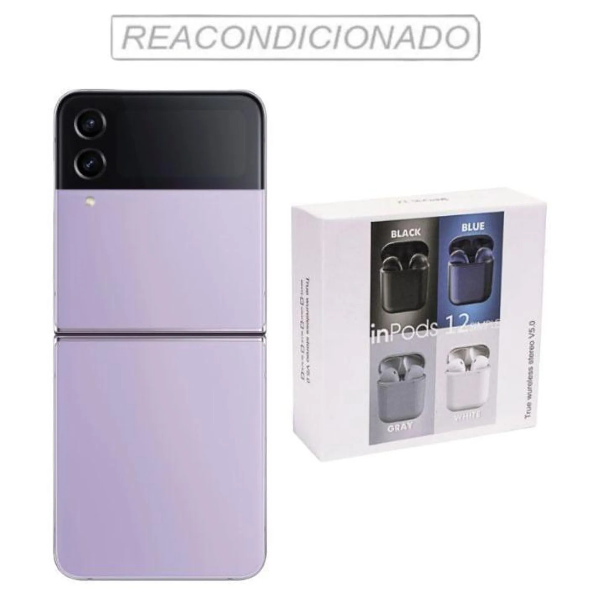 Samsung Galaxy Z Flip4 Reacondicionado + Audífonos Genéricos