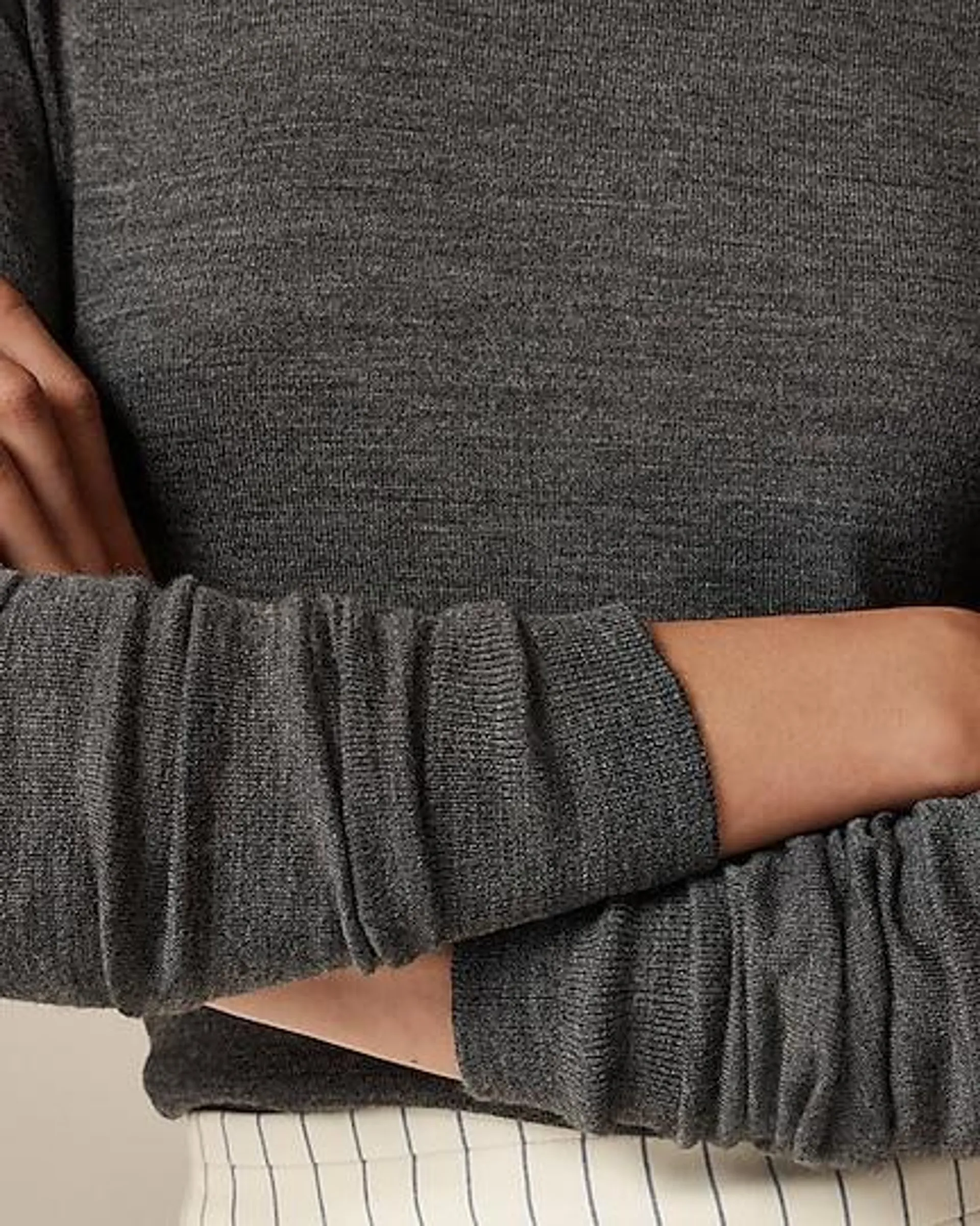 Carolyn fitted crewneck sweater in merino wool