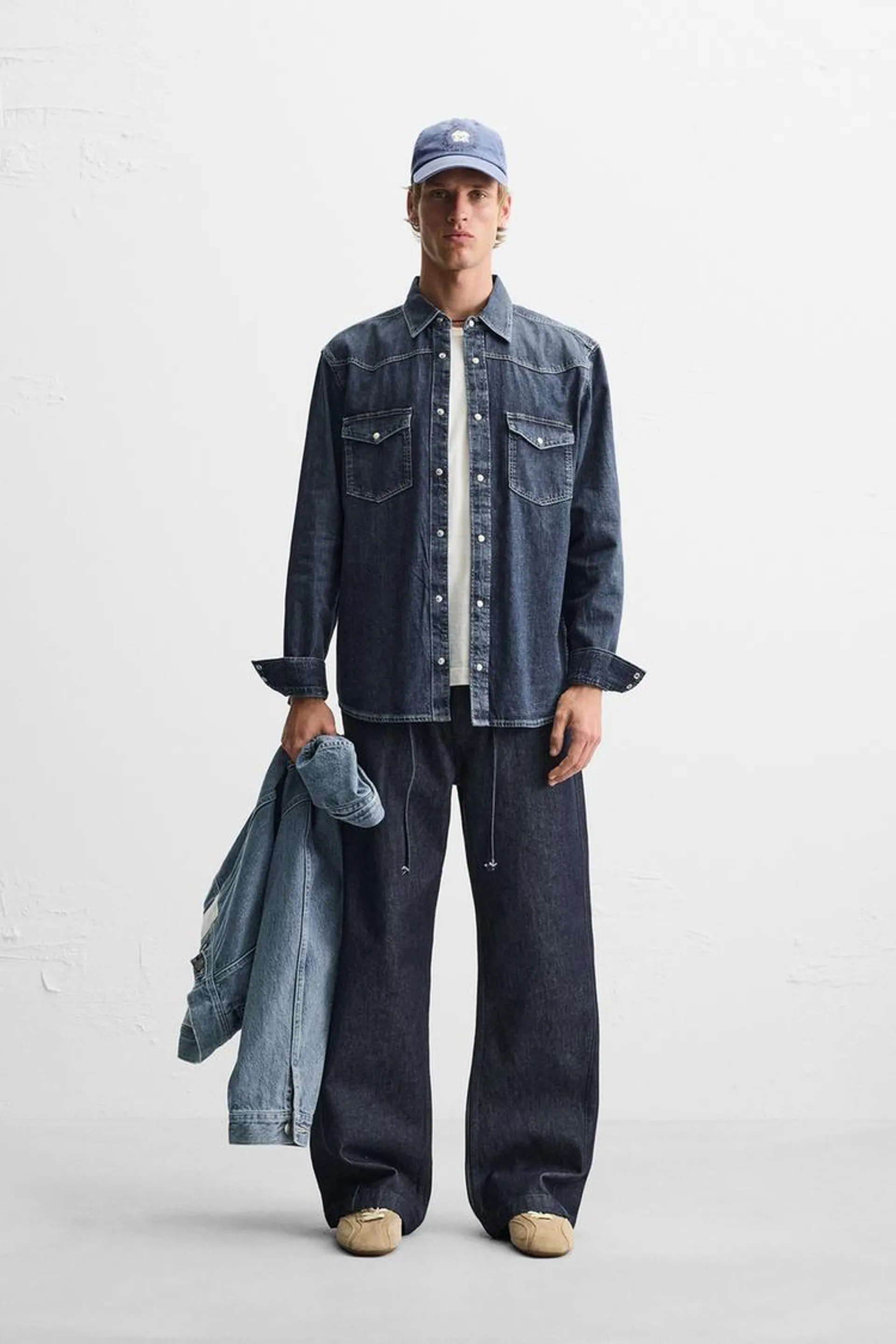 CAMISA MEZCLILLA WESTERN BOLSILLOS