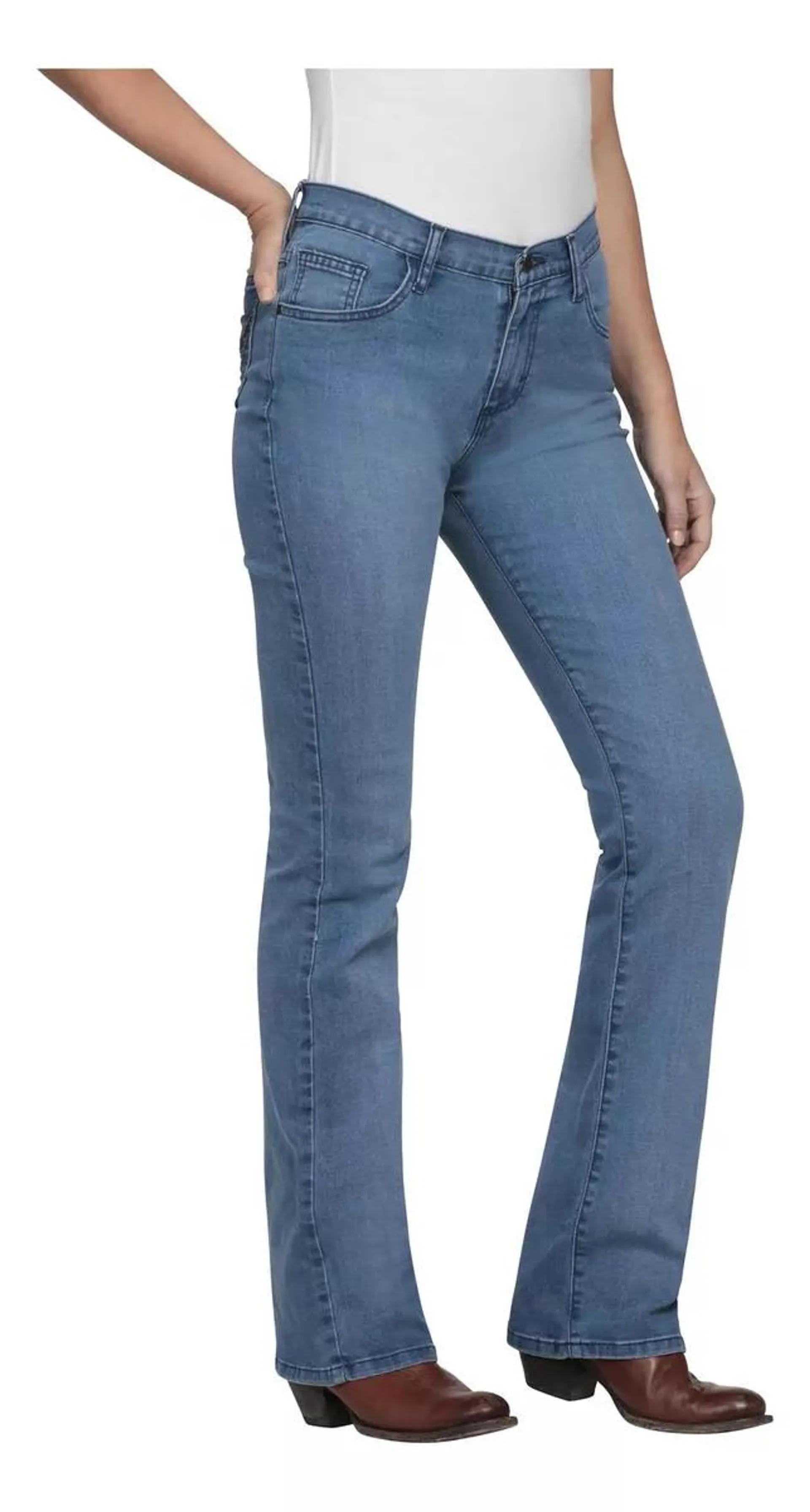 Pantalon Jeans Vaquero Cintura Alta Wrangler Mujer W03