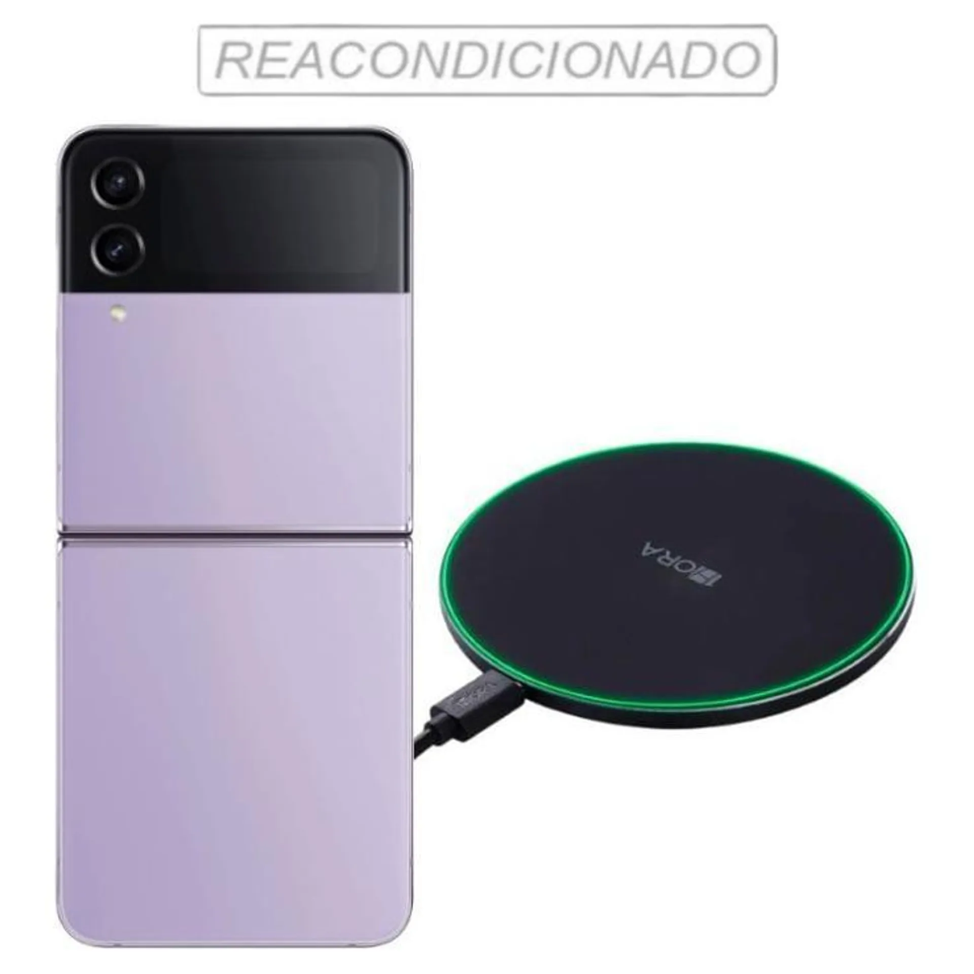 Samsung z flip4 Reacondicionado 128GB morado + cargador genérico