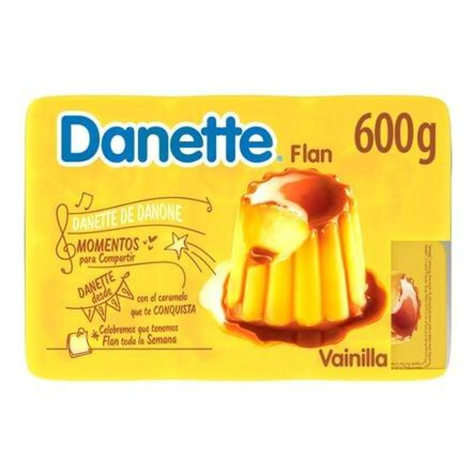 Flan Danette Sabor Vainilla con Caramelo 6 piezas de 100 gr c/u