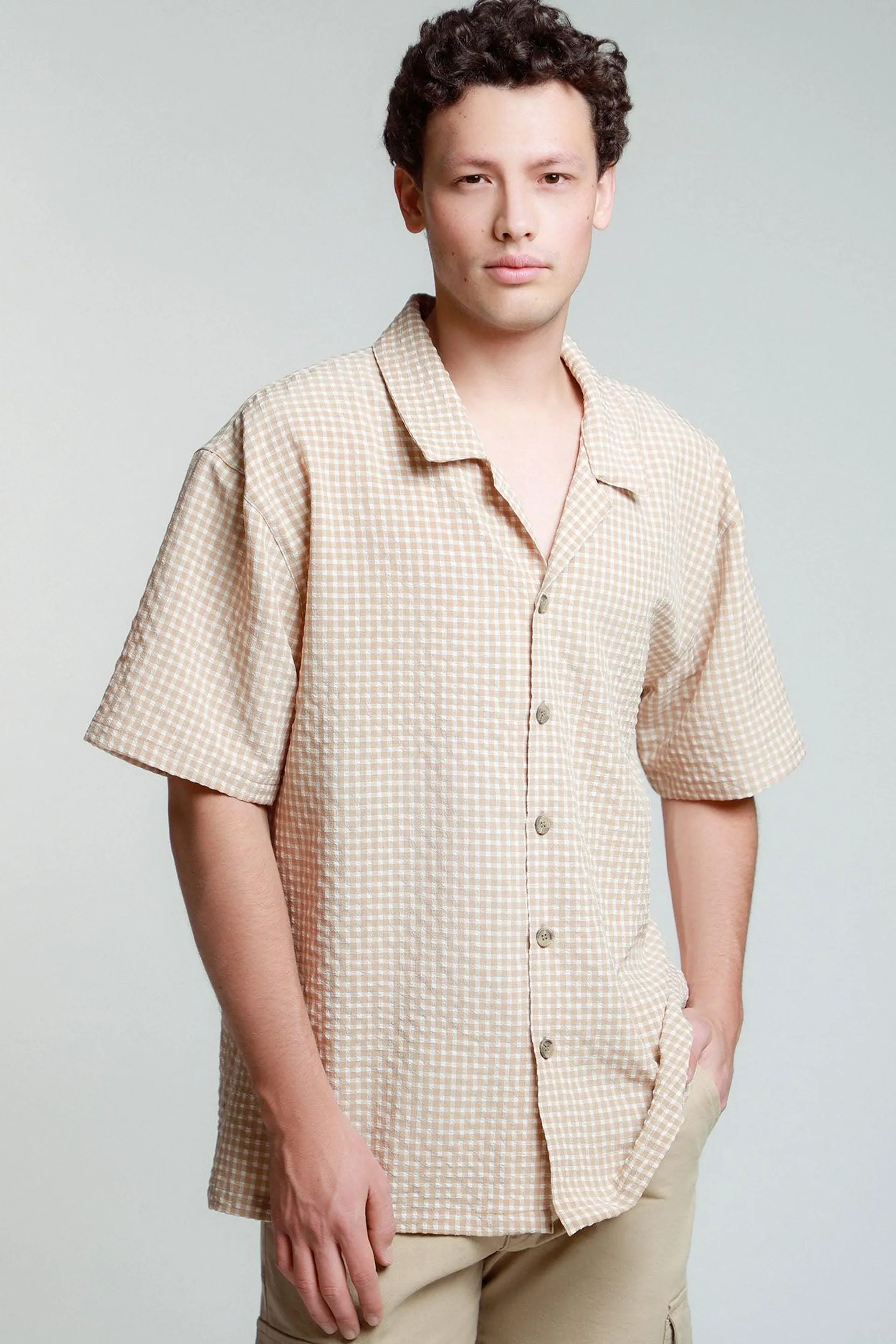 Camisa Seersucker Cuadros