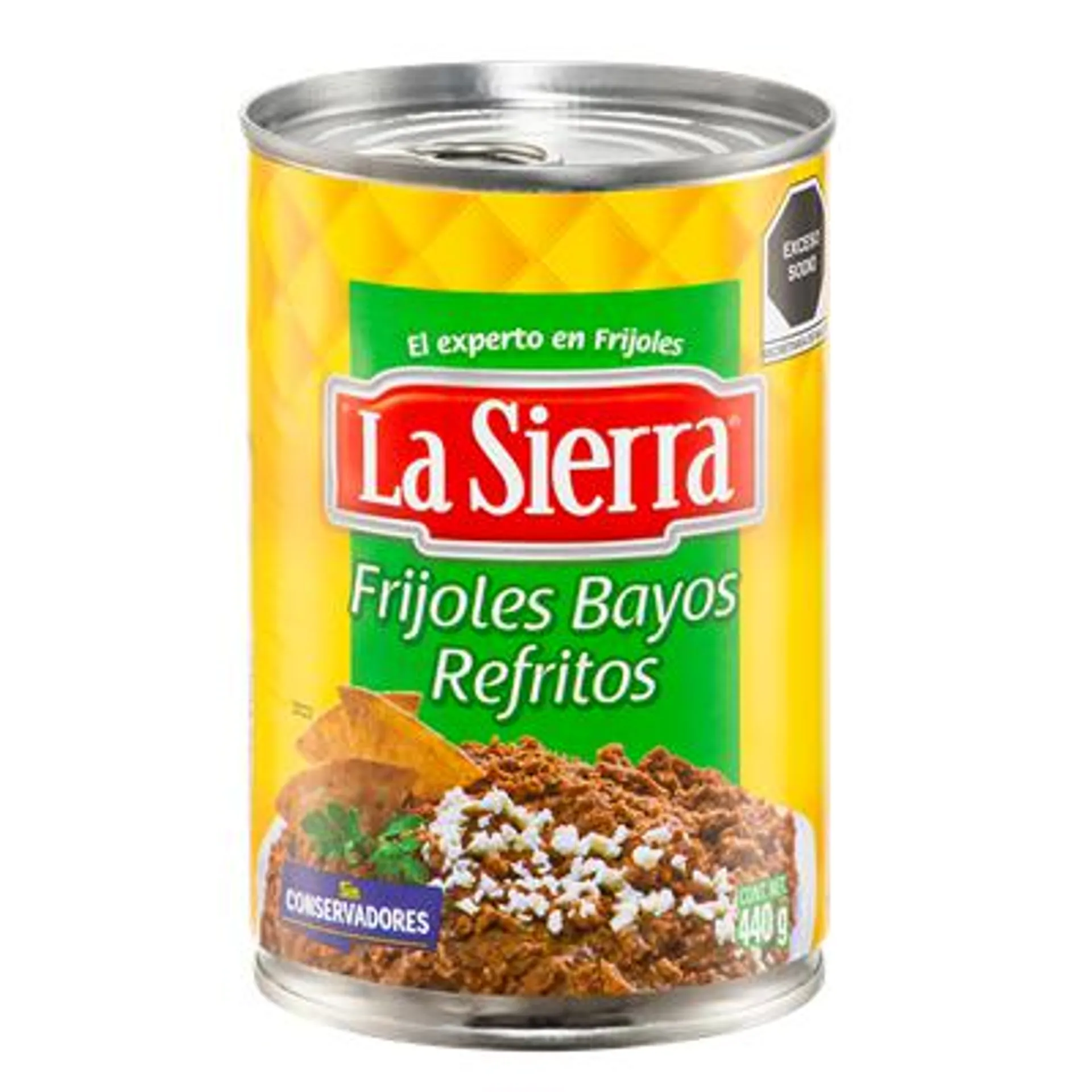 FRIJOLES REFRITOS BAYOS . LA SIERRA 440 GRAMOS