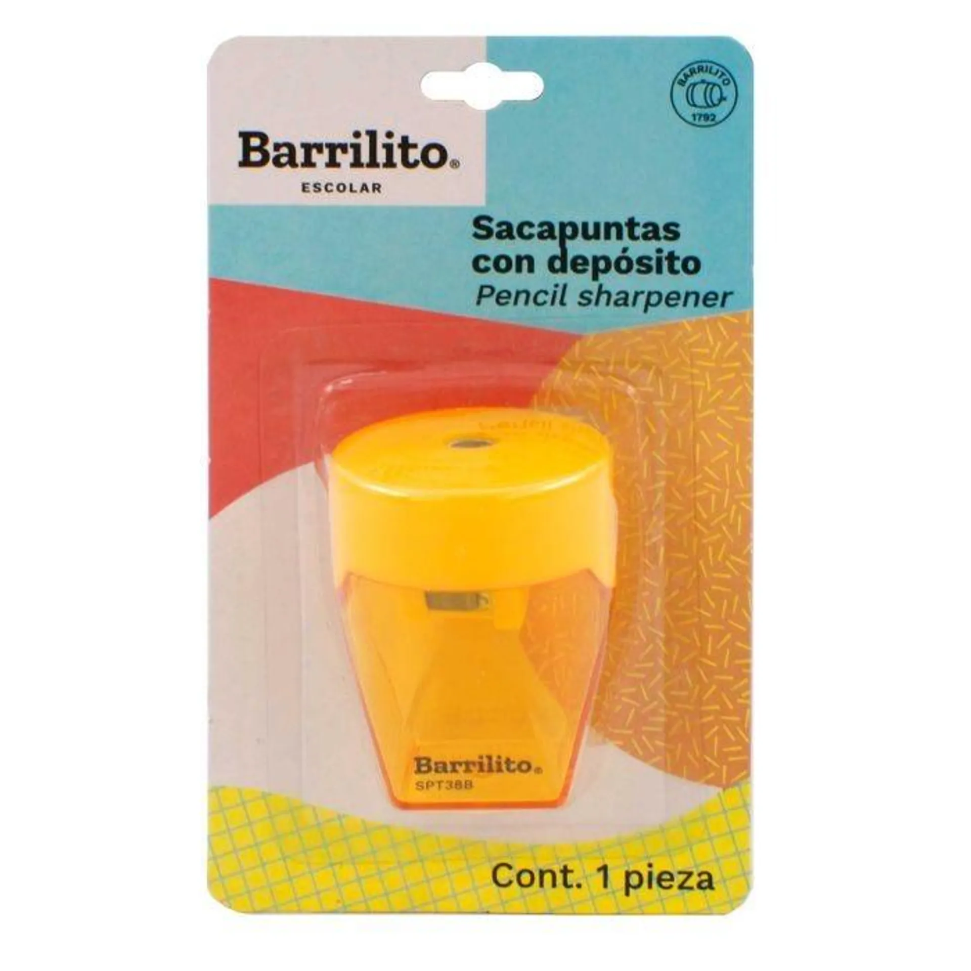 Sacapuntas con Depósito Barrilito SPT38B Bl/1