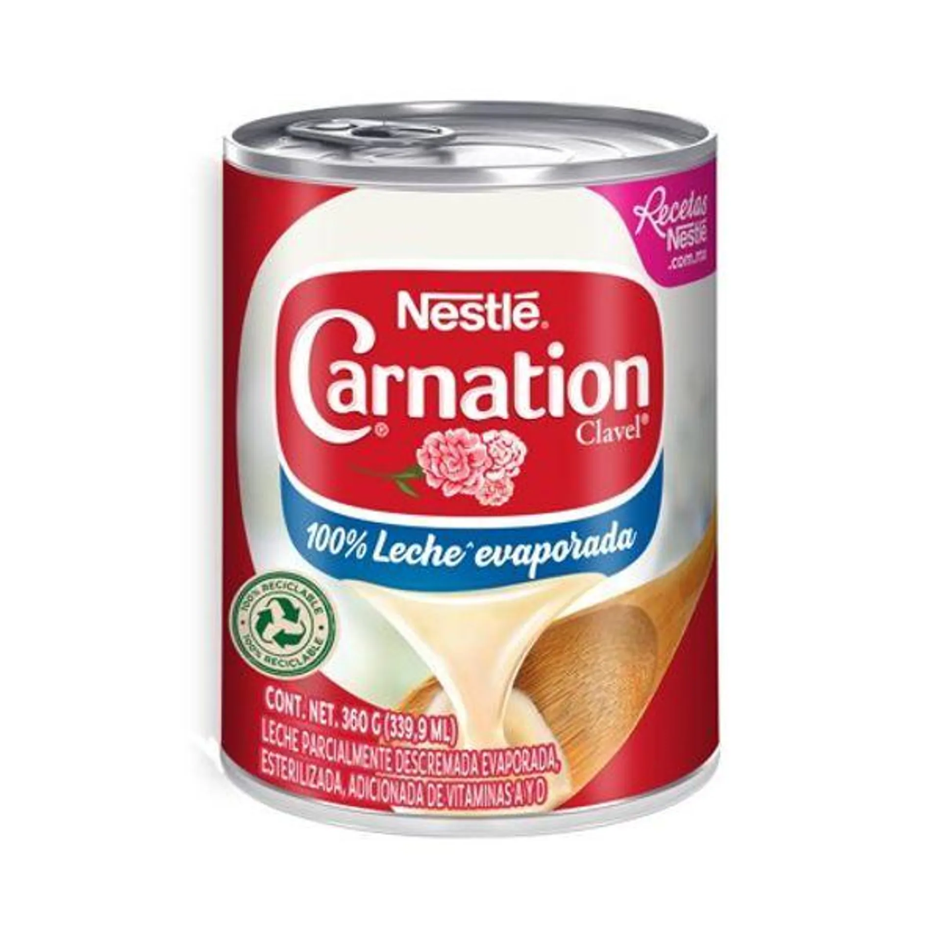 Carnation clavel evaporada lata 360 g