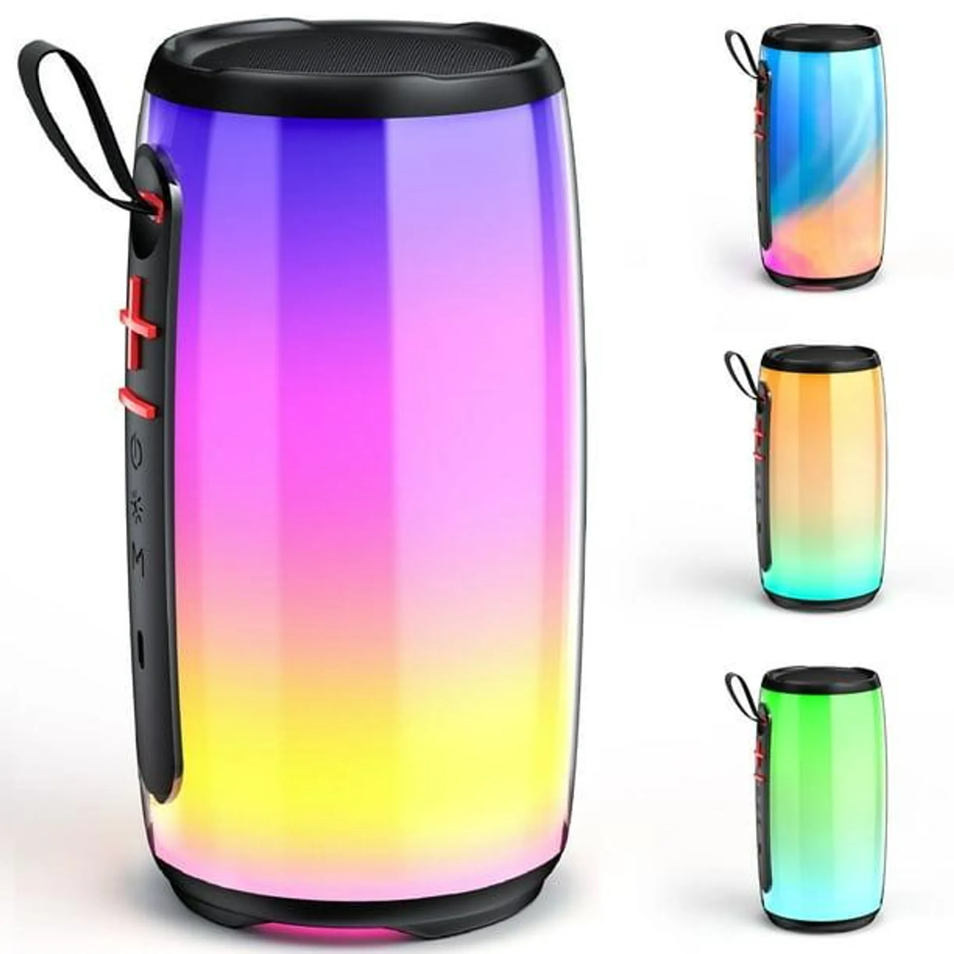 Bocina JYX, Altavoz Bluetooth Inalámbrico Para Exteriores, Altavoz de Fiesta Resistente al Agua con Graves Profundos, Boombox Portátil con Luz de DJ Para Fiestas en la Piscina y la Playa, D21