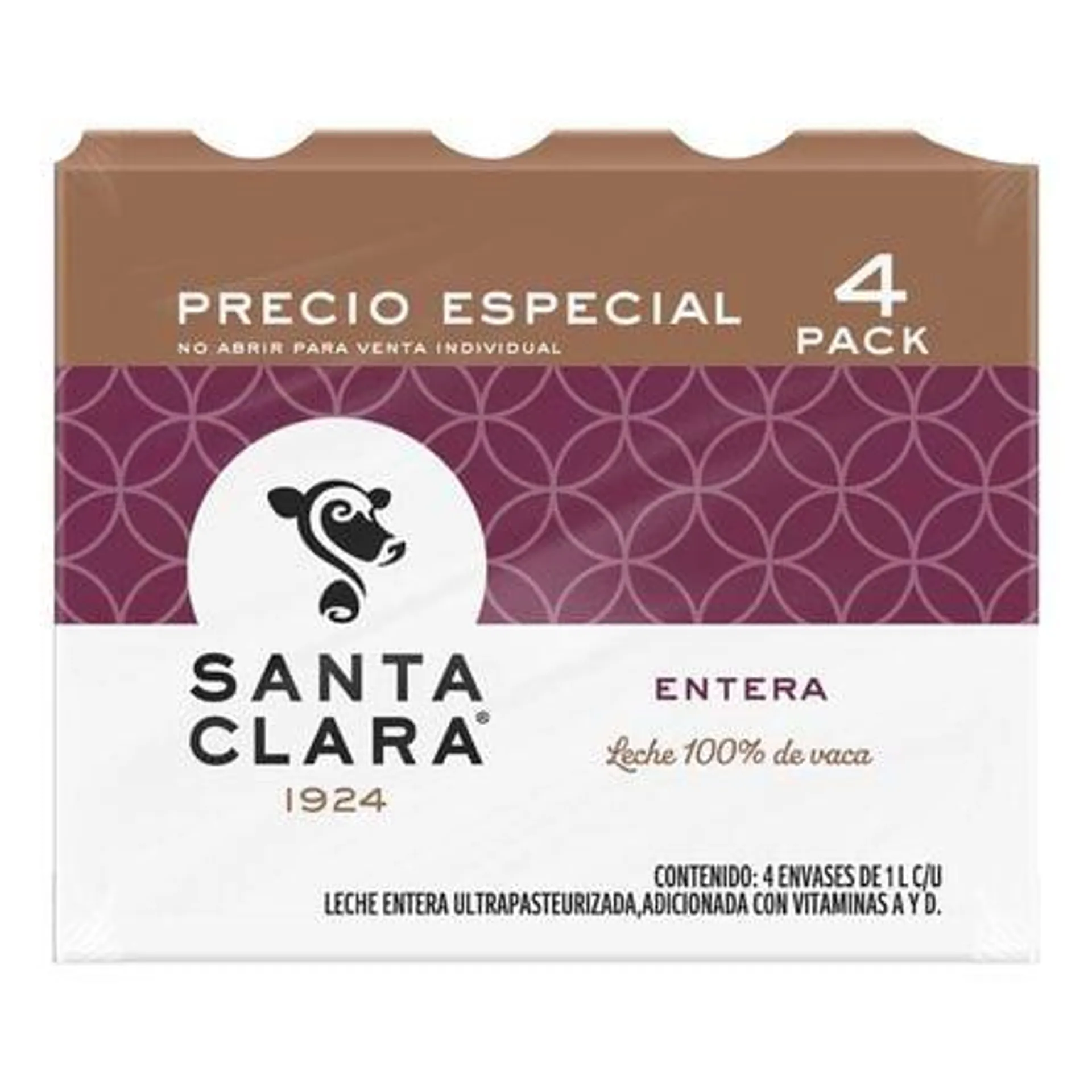 Leche Santa Clara Entera 4 Pack