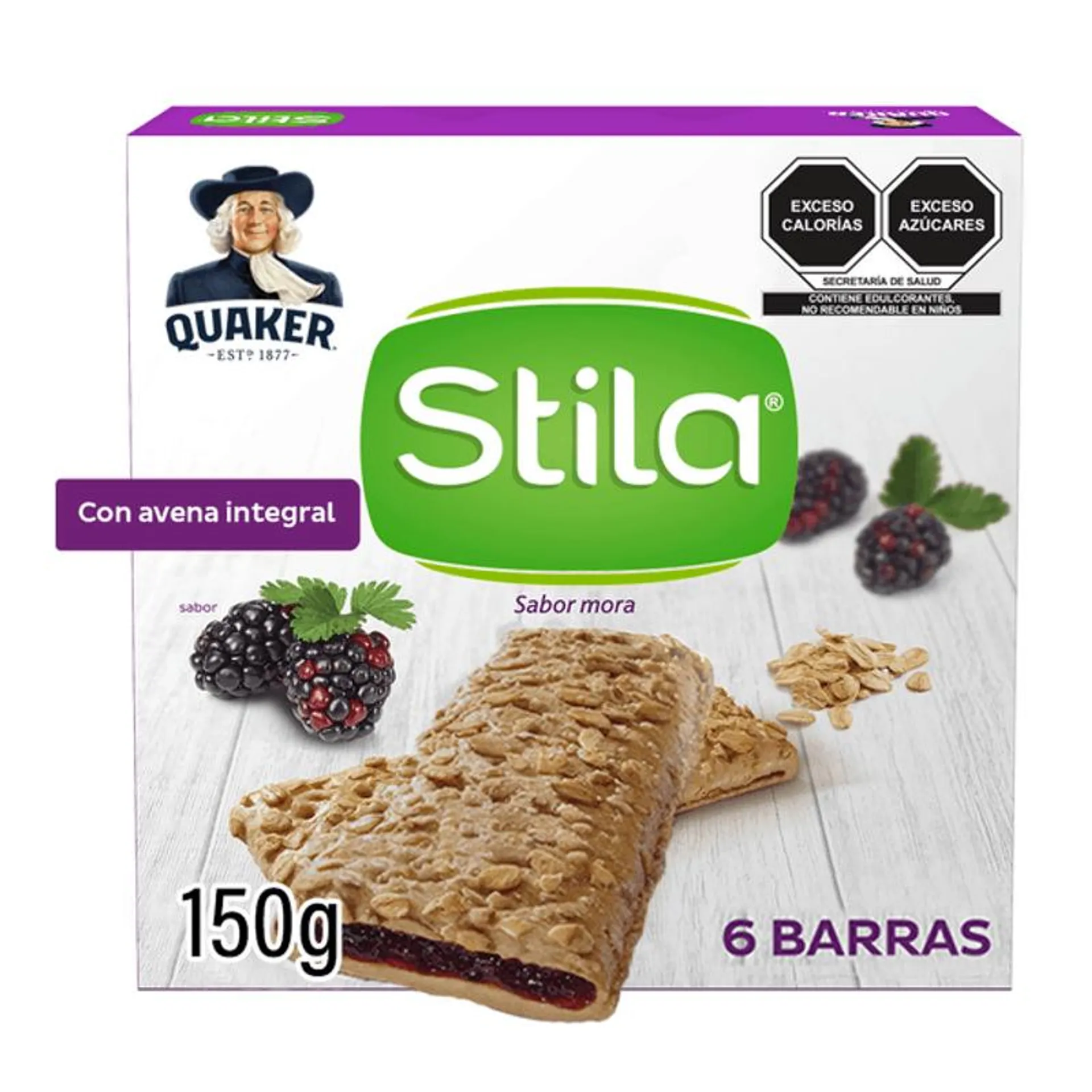 Barras de Avena Stila Sabor Mora 150 g