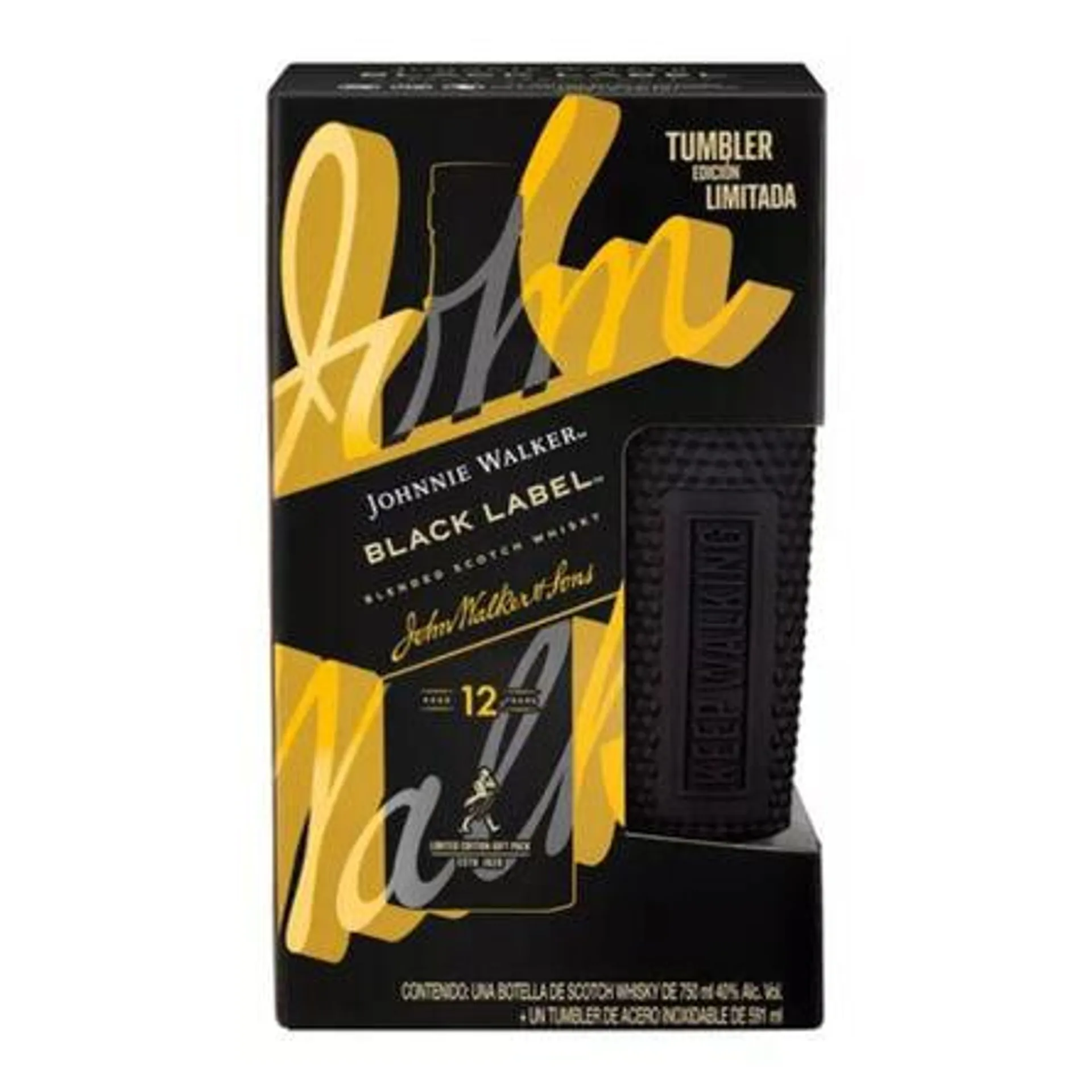 Whisky Johnnie Walker Black Label 750ml + Termo