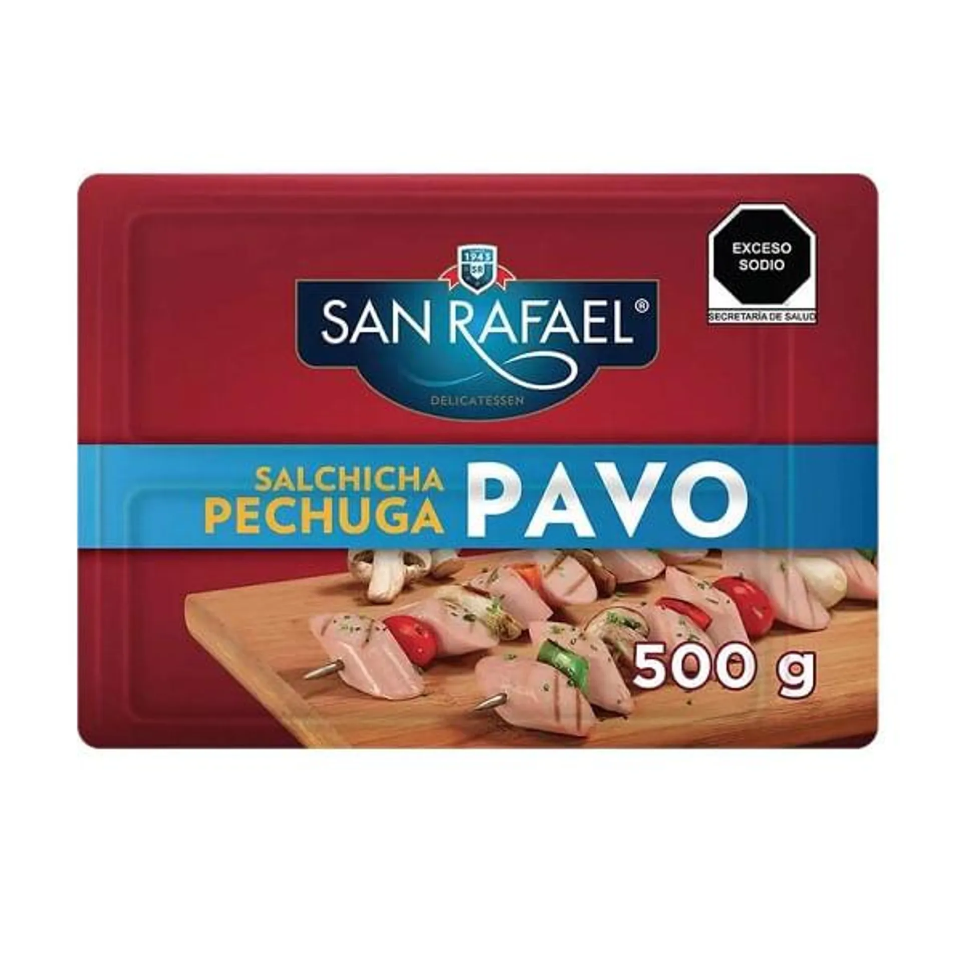 Salchicha San Rafael pechuga pavo 500 g