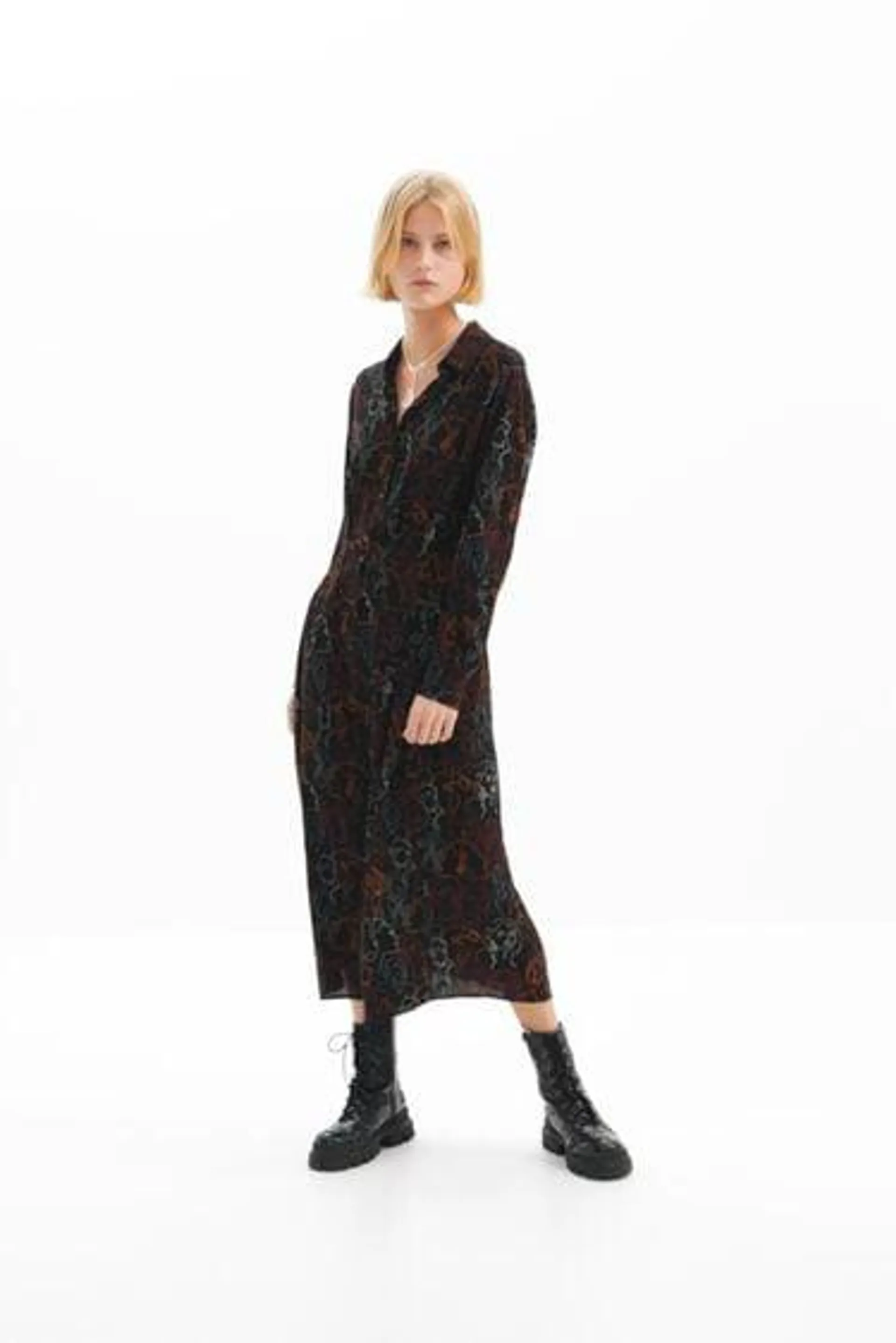 Vestido midi camisero caras