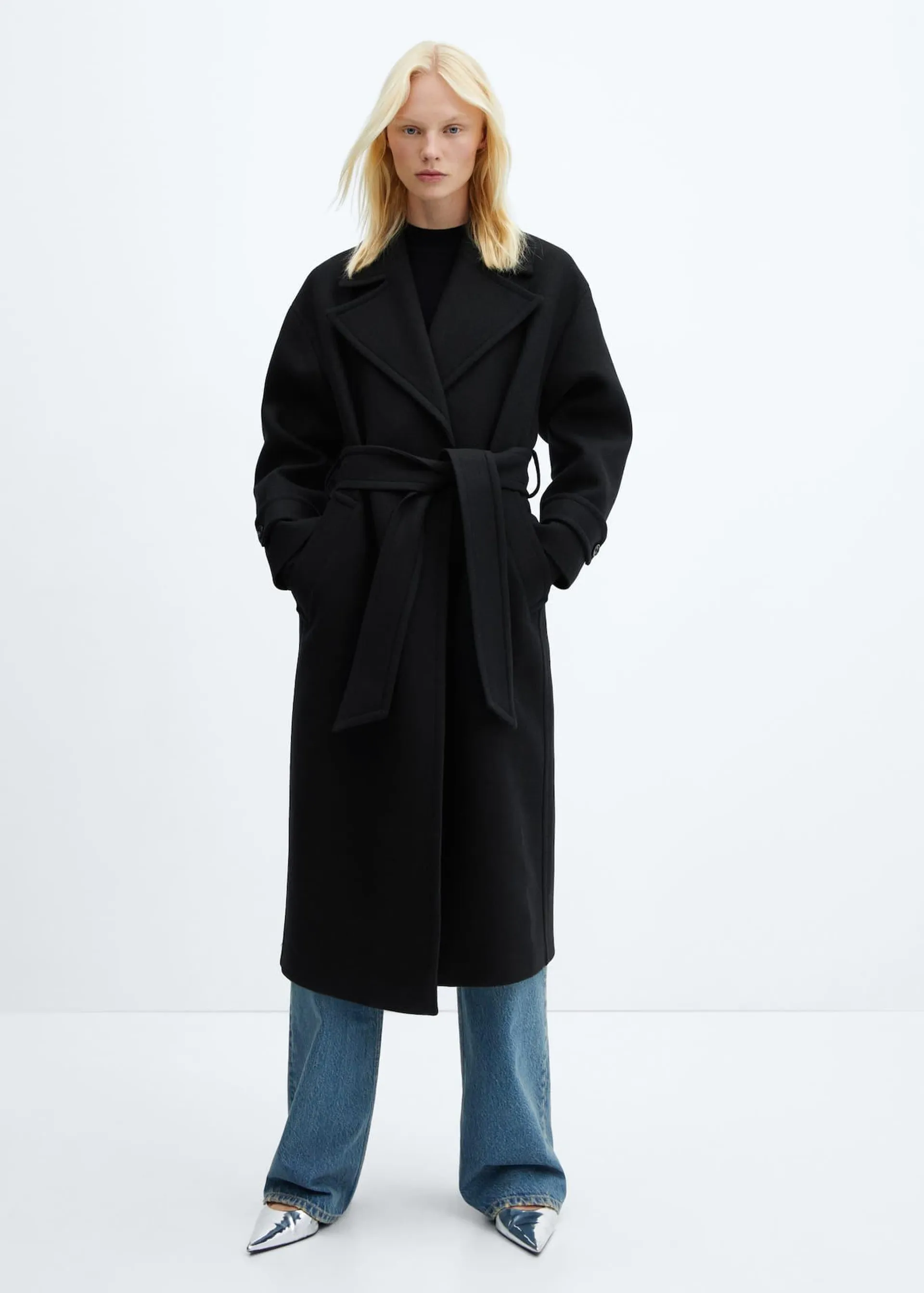 Maxi lapel Manteco wool coat