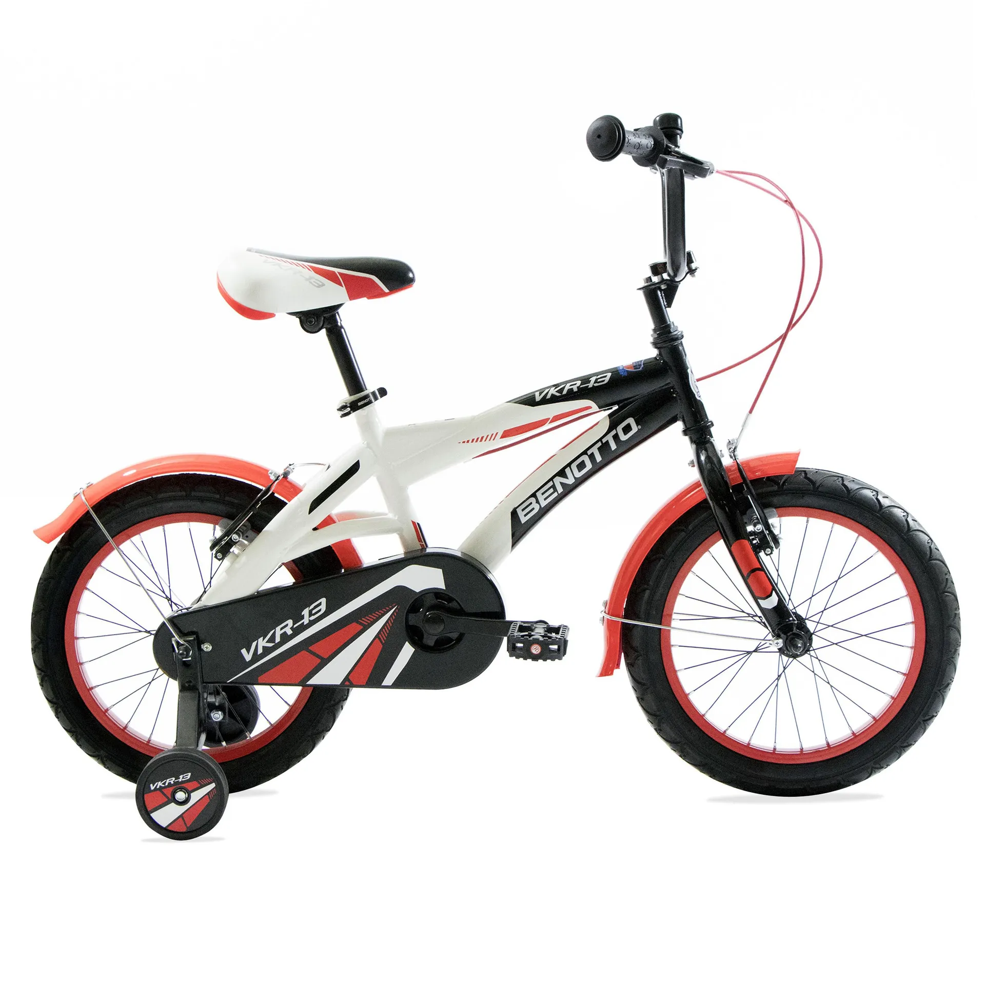 Bicicleta BENOTTO BMX VKR-13 R16 1V. Niño Frenos ”V” Acero Rojo/Negro/Blanco Talla:UN