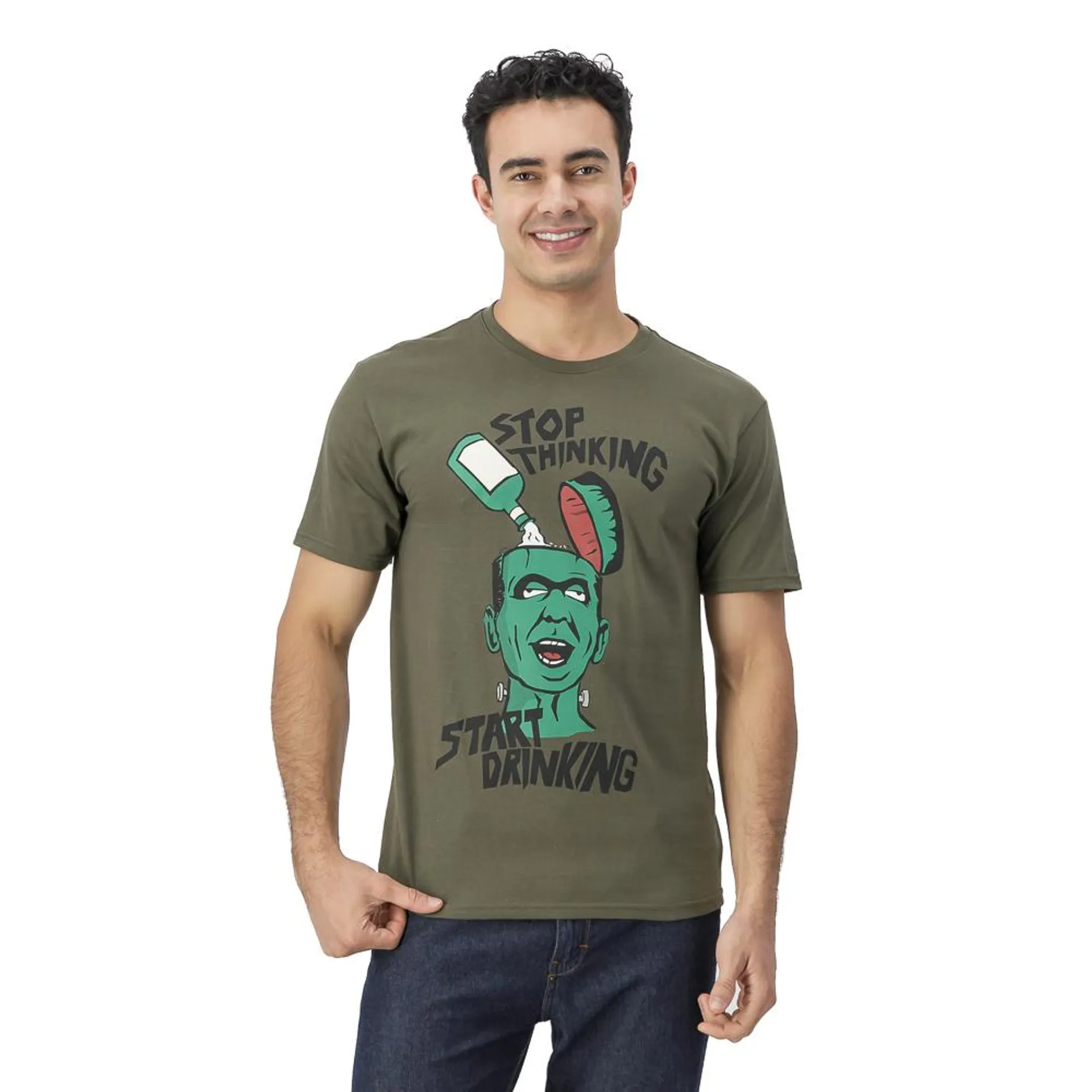 Playera Hummo Hombre Estampado Stop Thinking