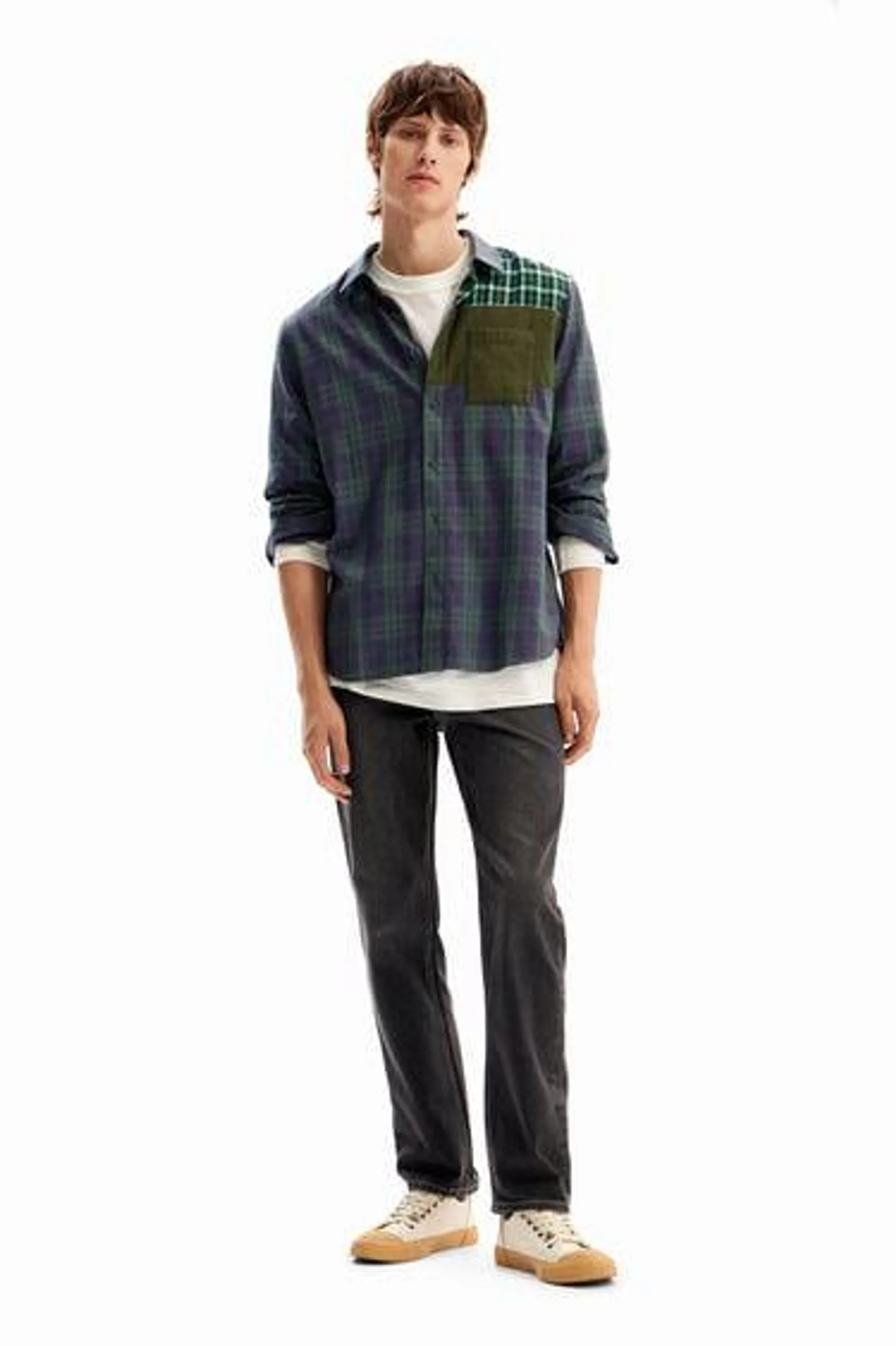 Camisa cuadros franela