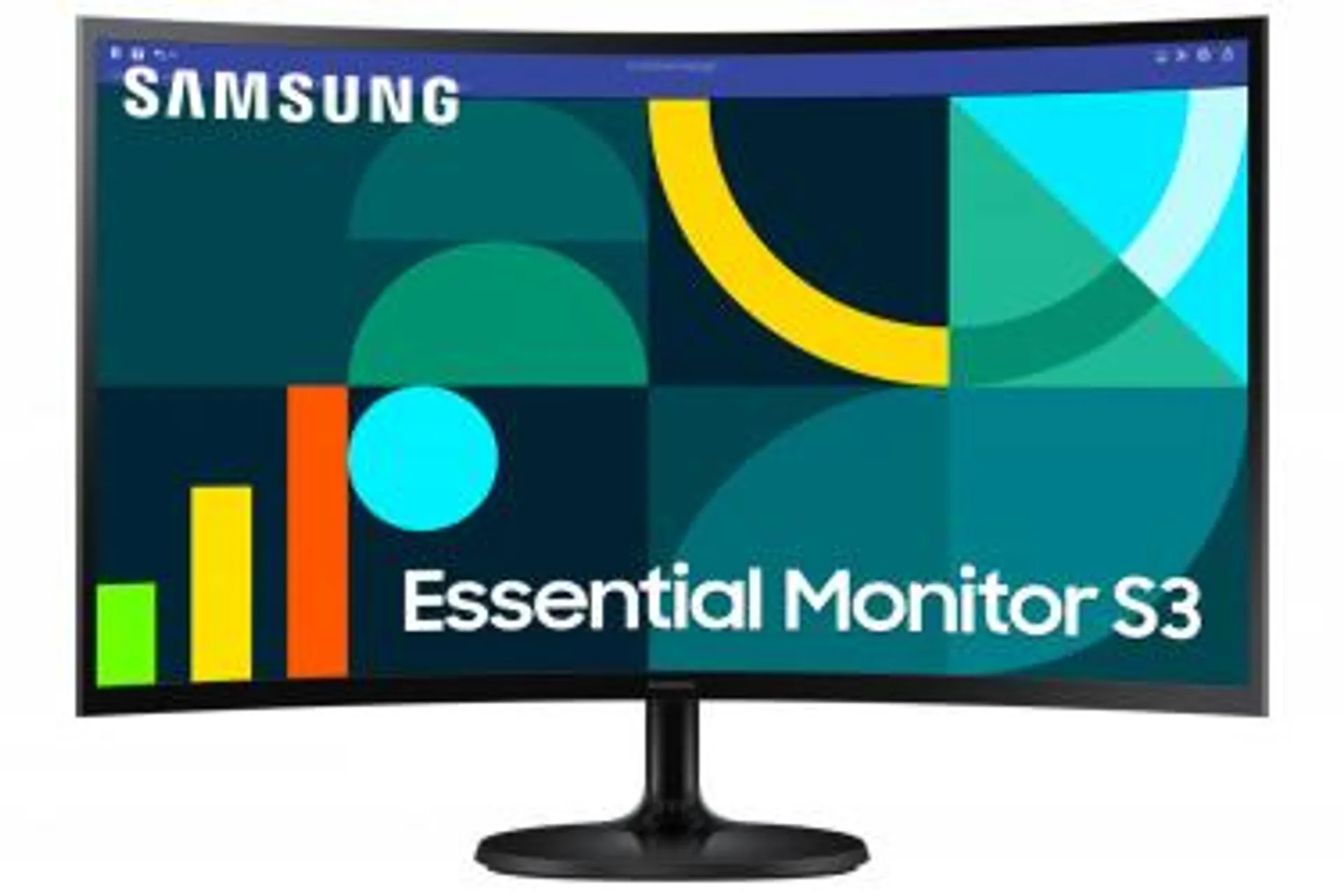 Monitor Curvo Samsung Essential S3 LCD 27", Full HD, 100Hz, HDMI, Negro