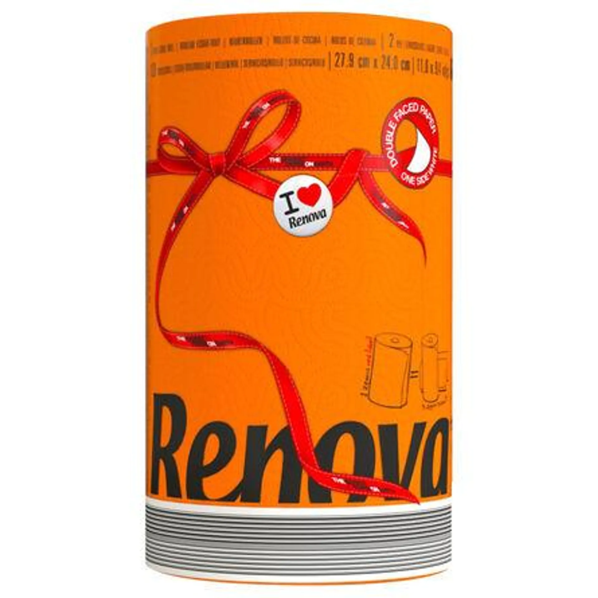 Toalla Cocina Naranja Renova 1 Rollo