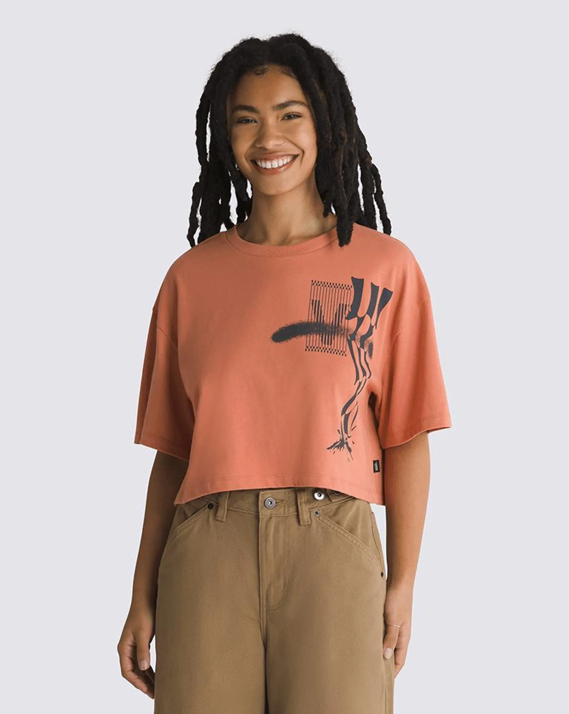 Playeras V-Line Relax Crop Naranja