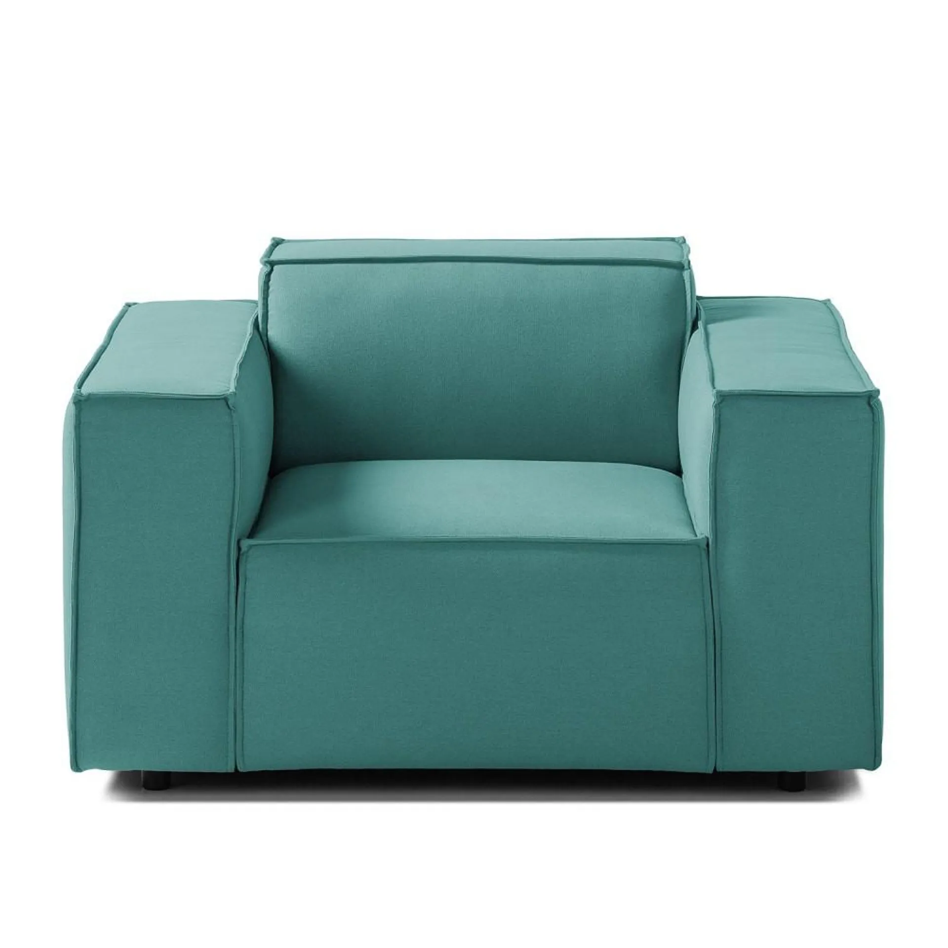 Linx - Sillón estilo moderno en tela color aqua