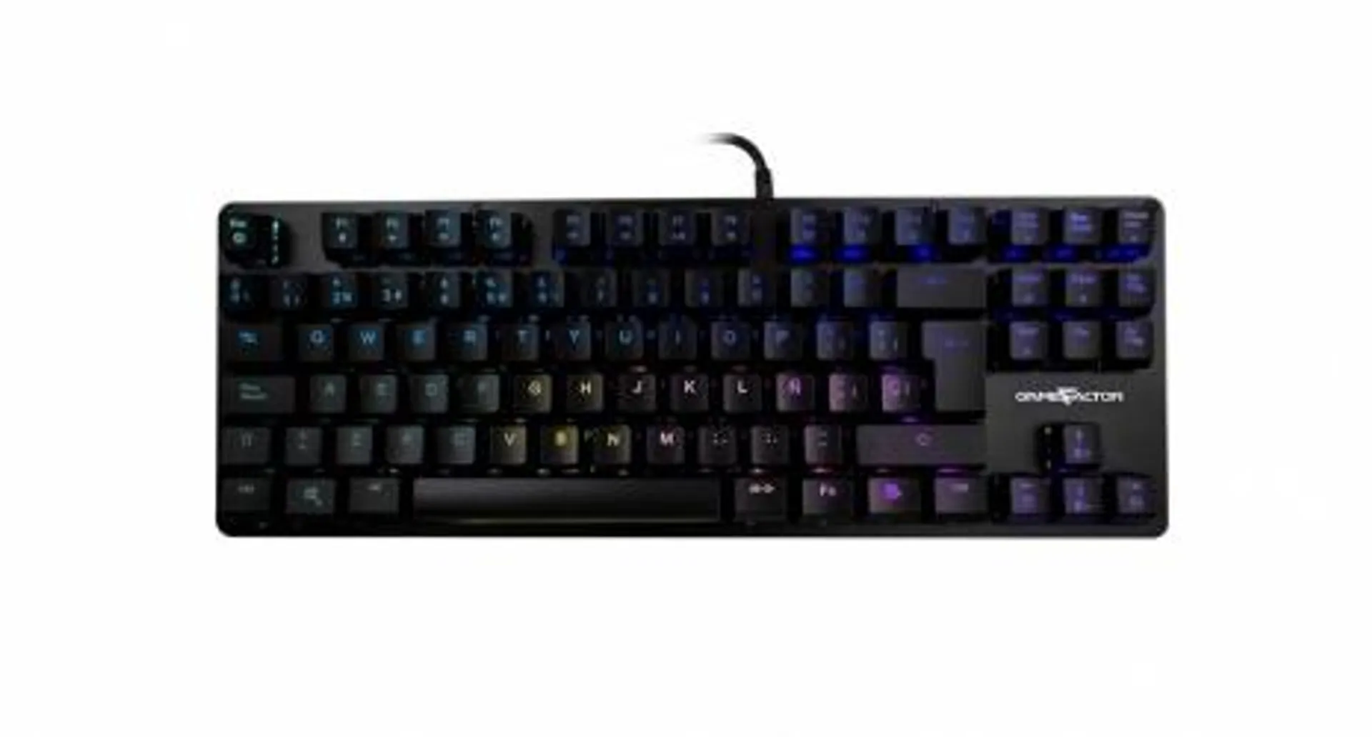 Teclado Gamer Game Factor KBG500 RGB, Teclado Mecánico, Switch KRED Red, Alámbrico, Negro (Español)