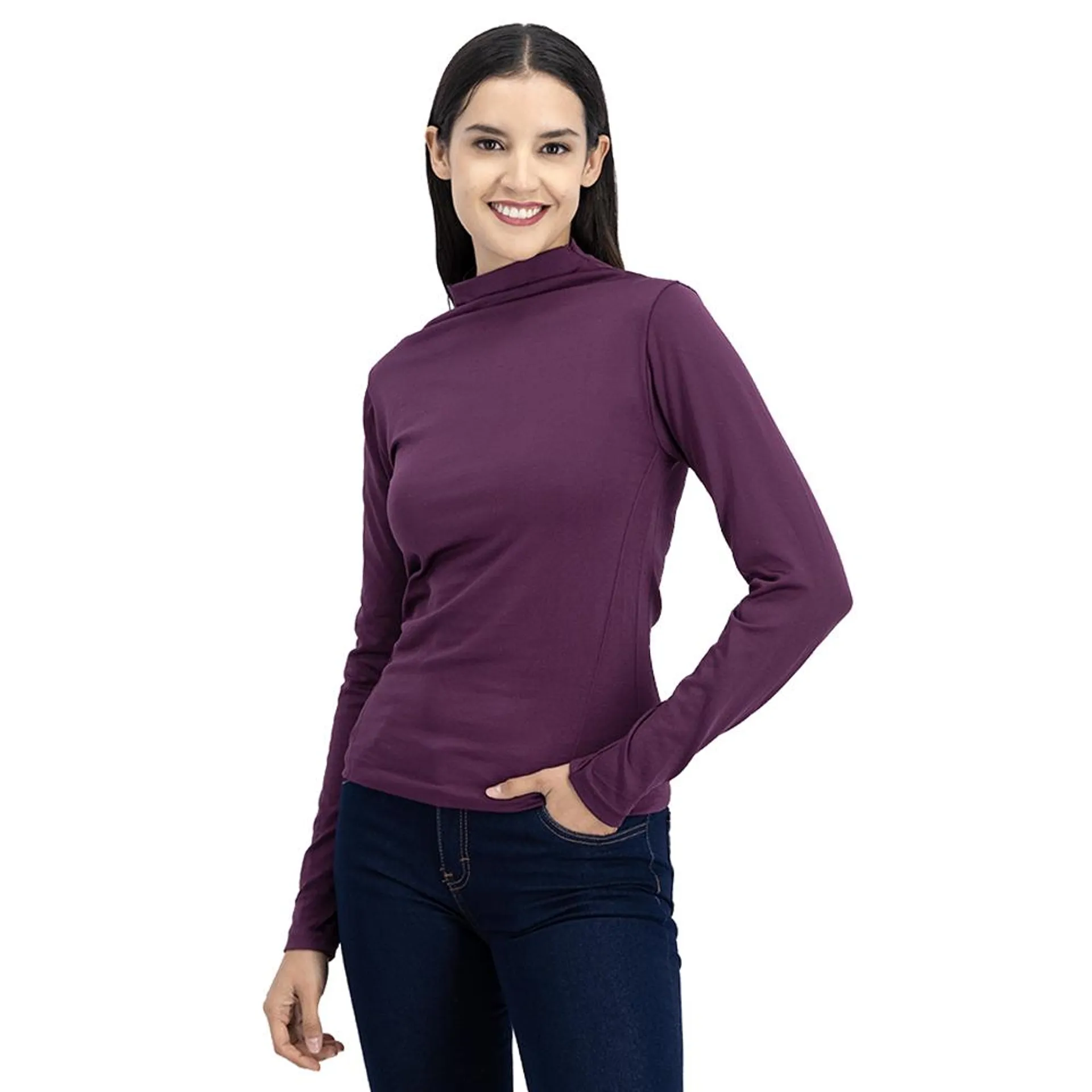 Blusa Térmica Mujer Cuello Alto