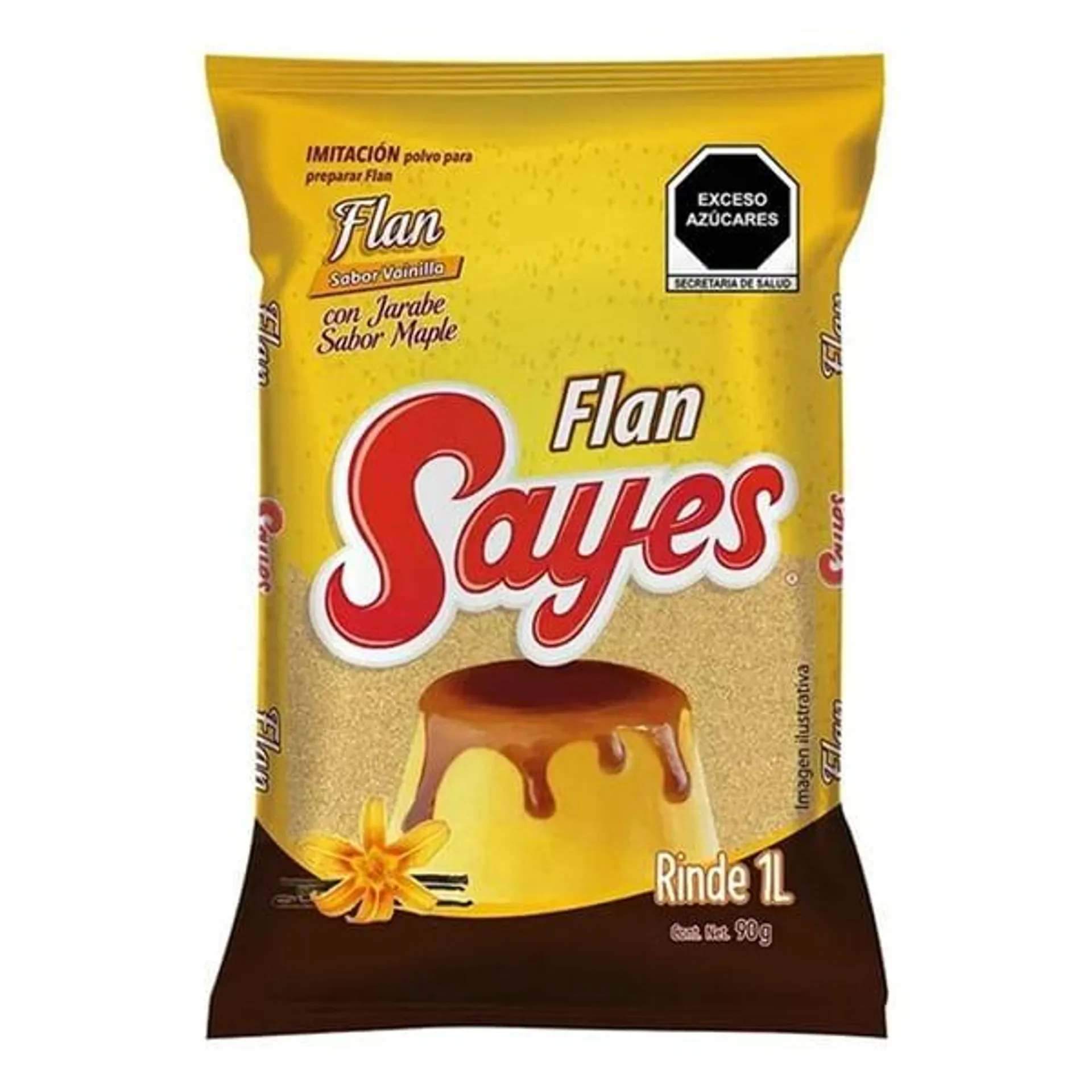 Flan en polvo Sayes con caramelo vainilla 90 g