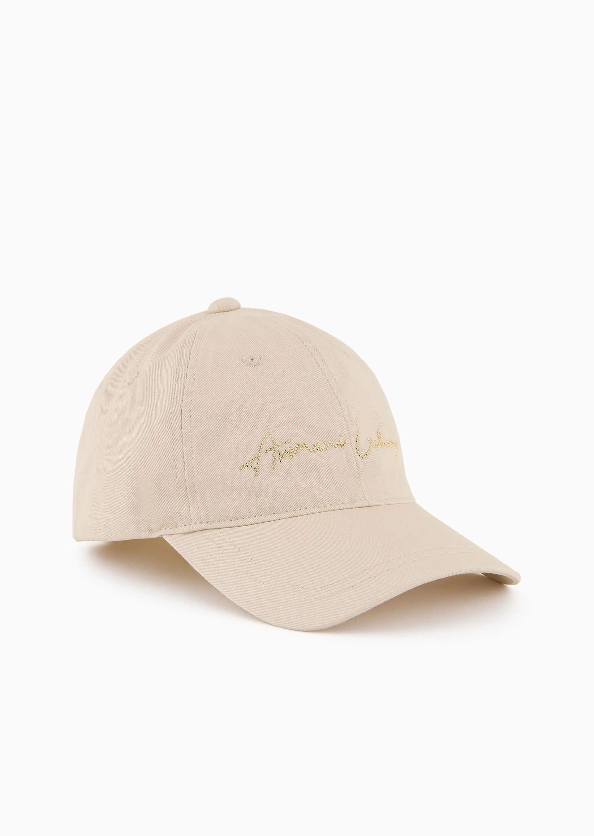 Gorra de algodón con logo brillante