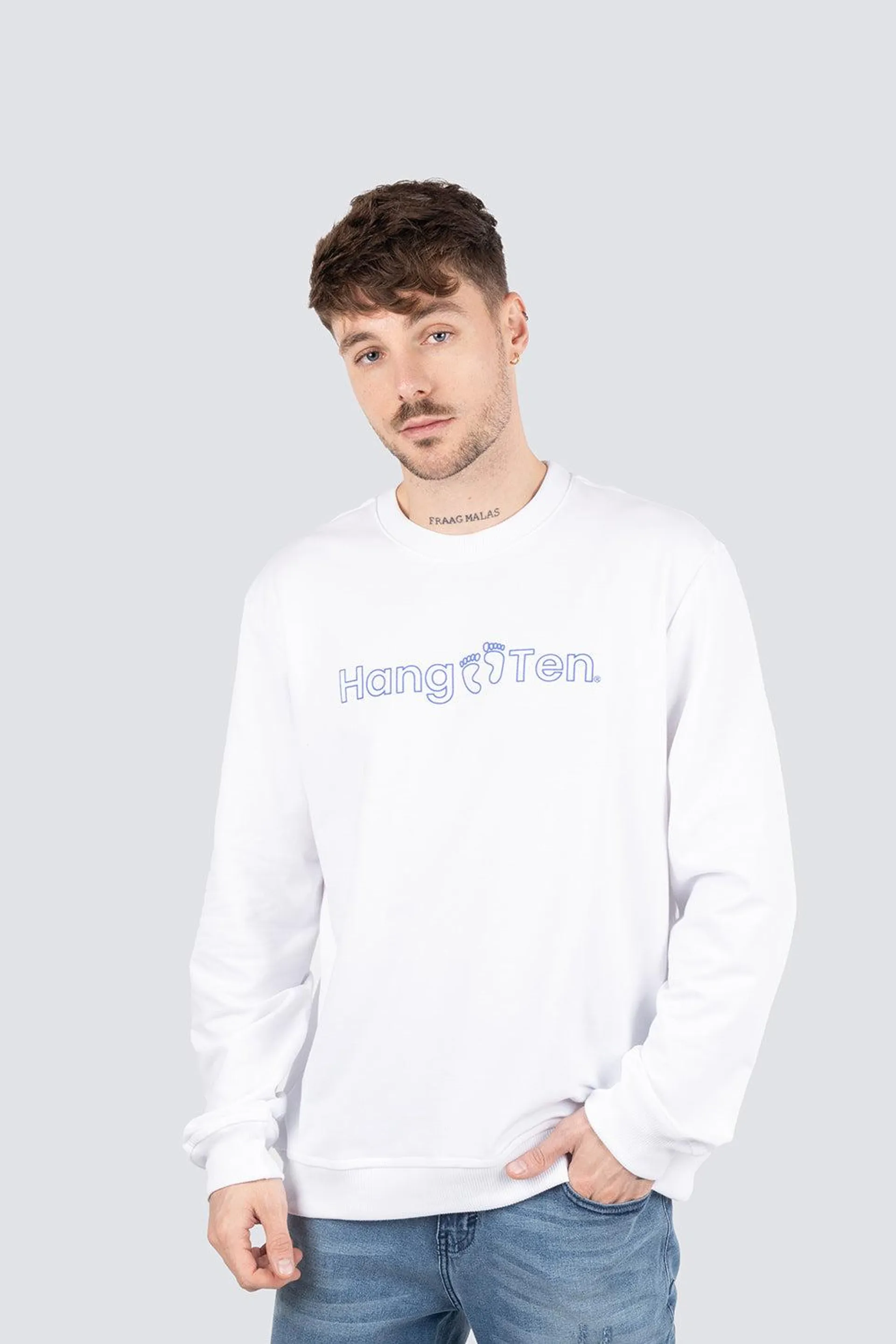 Sudadera cerrada con estampado Hang Ten