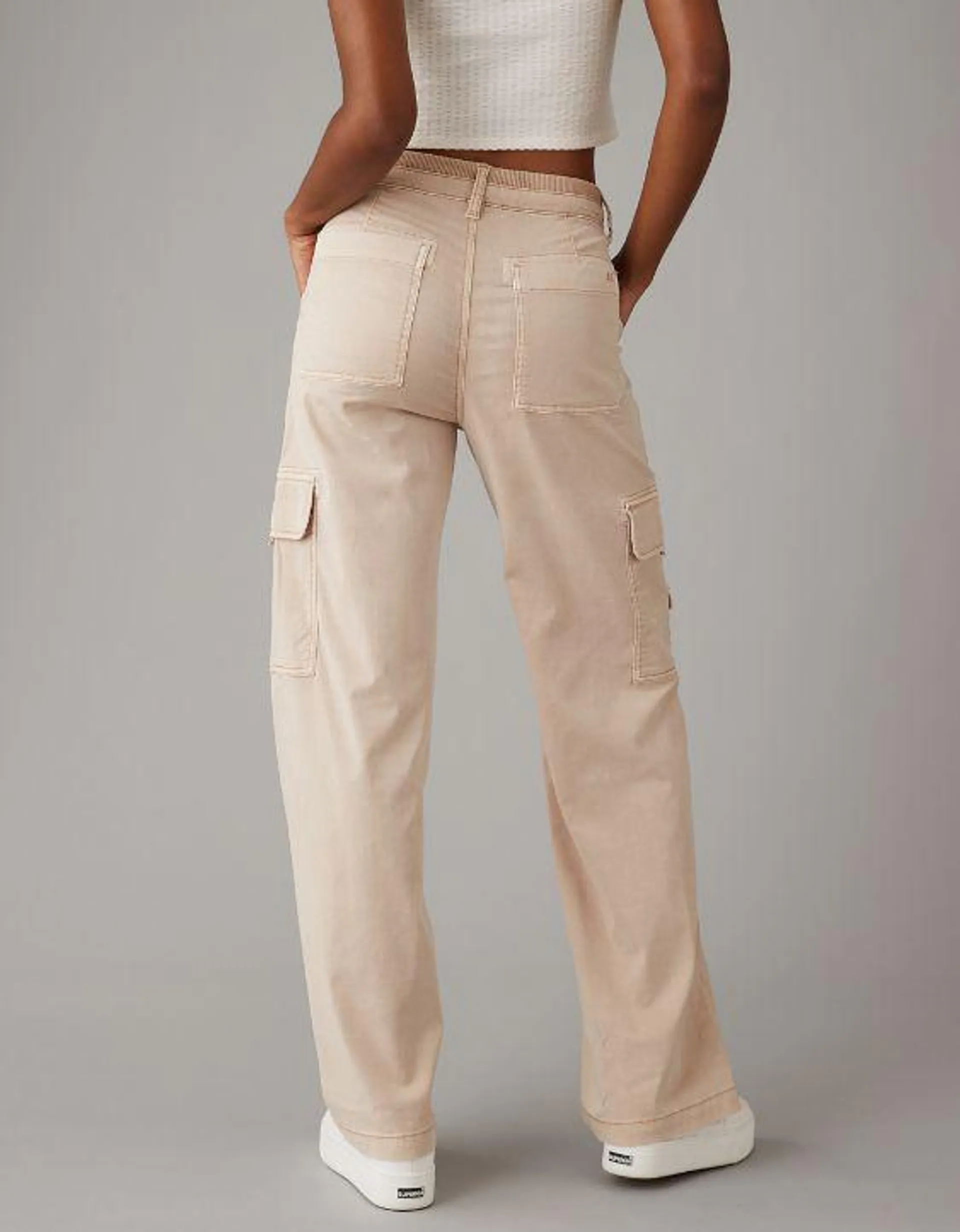 AE Dreamy Drape Pantalones Cargo Wide-Leg Stretch Holgados Cintura Super Alta