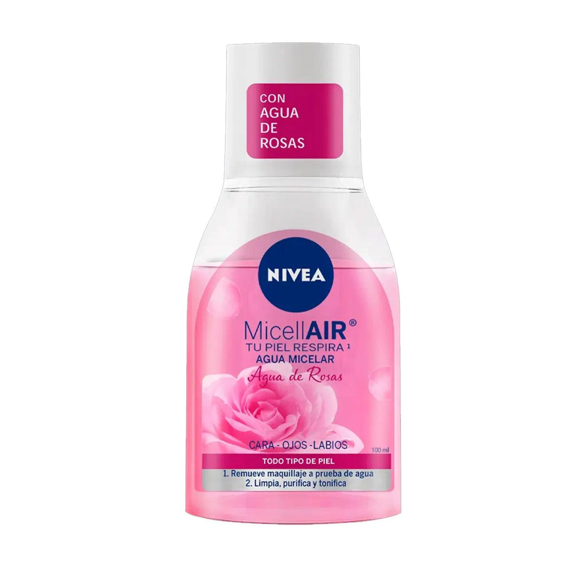 AGUA MICELAR CON AGUA DE ROSAS DE 100 ML TRAVEL SIZE - NIVEA