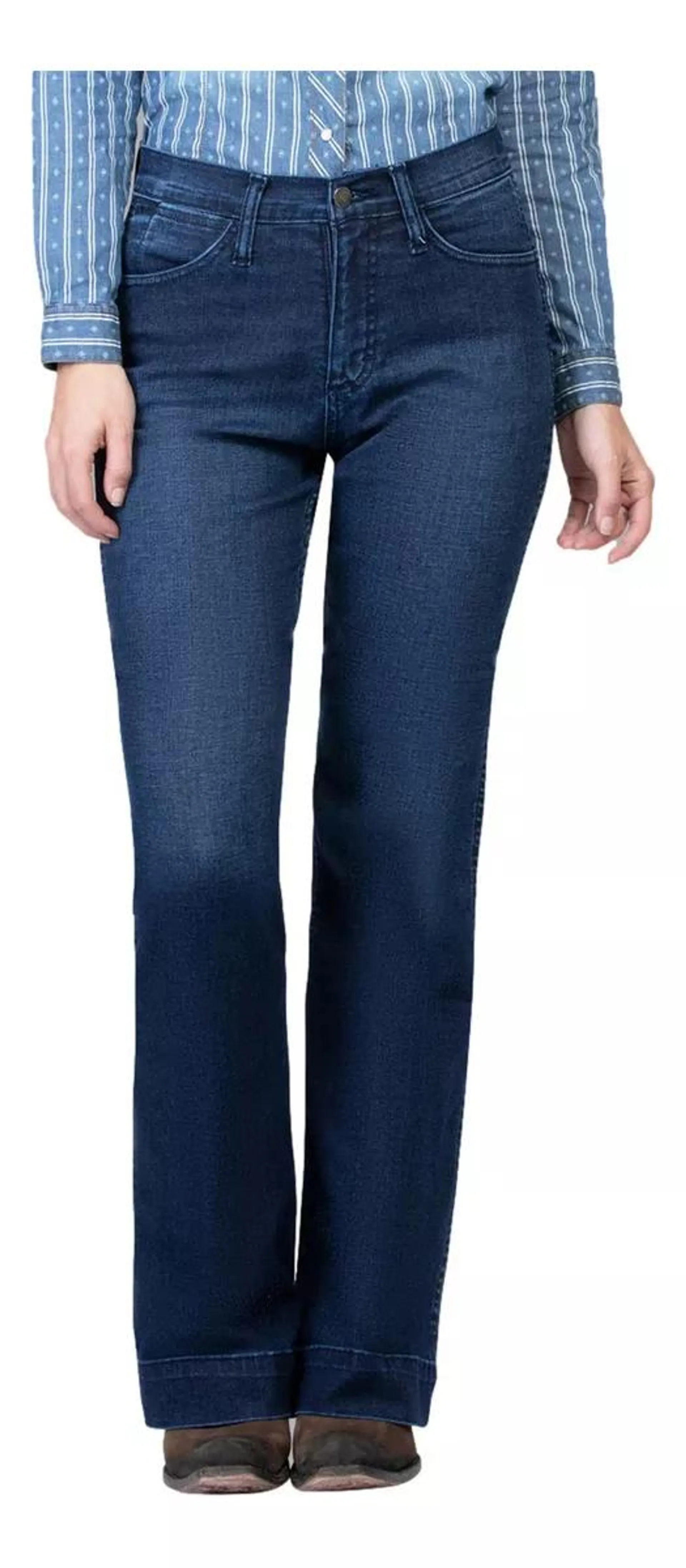 Pantalón Jeans Vaquero High Rise Flare Wrangler Dama 823