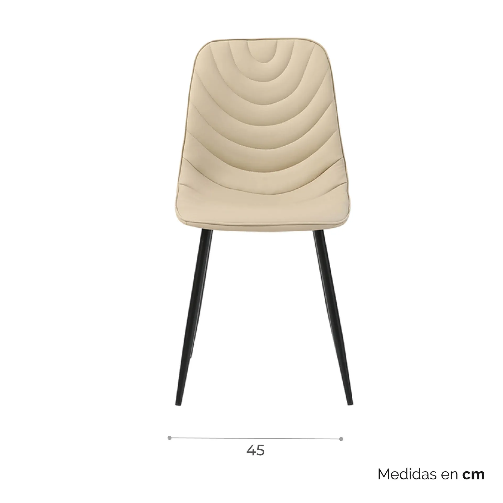 Silla Pu Beige/negro Rams