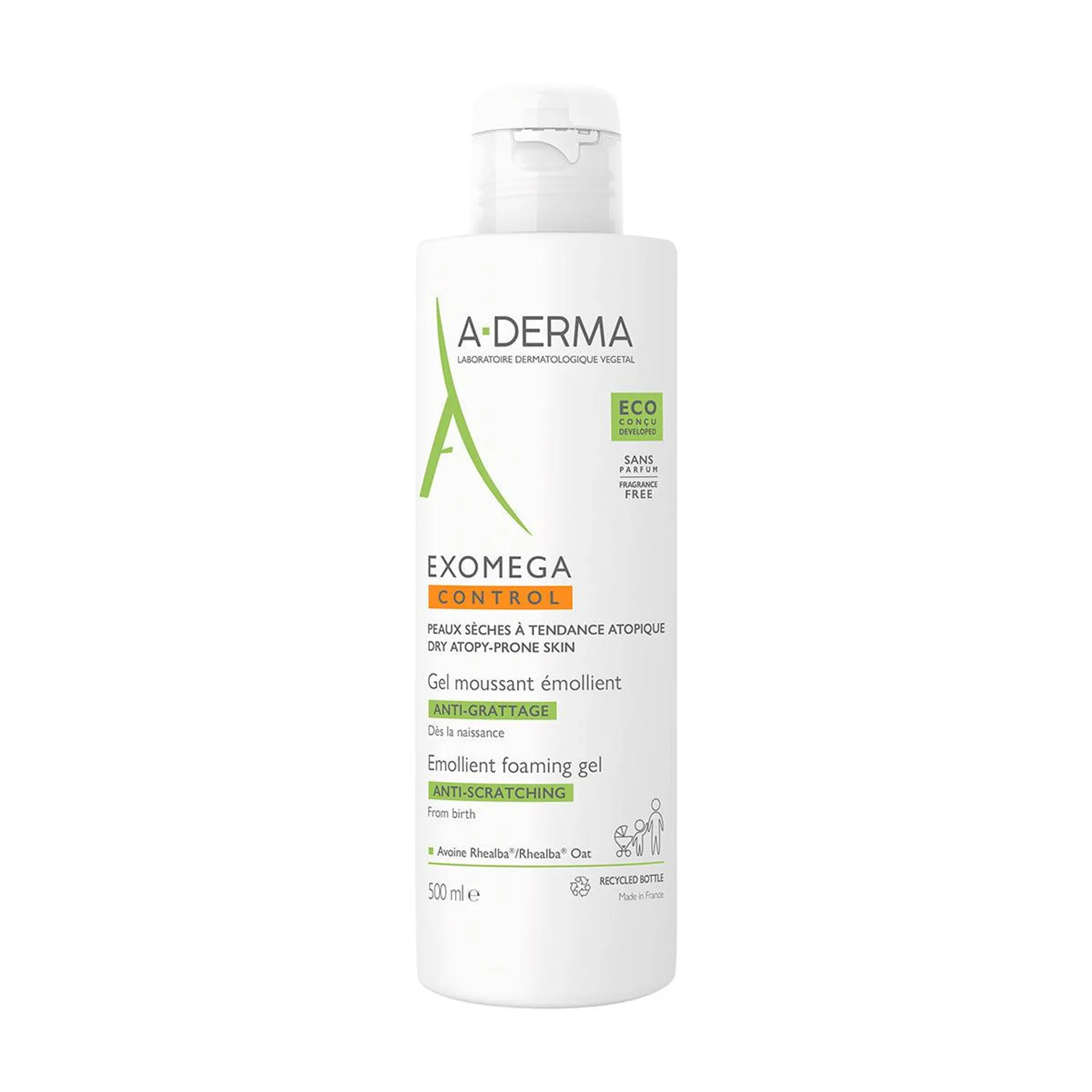 Aderma Exomega gel dermolimpiador para piel seca 500ml.