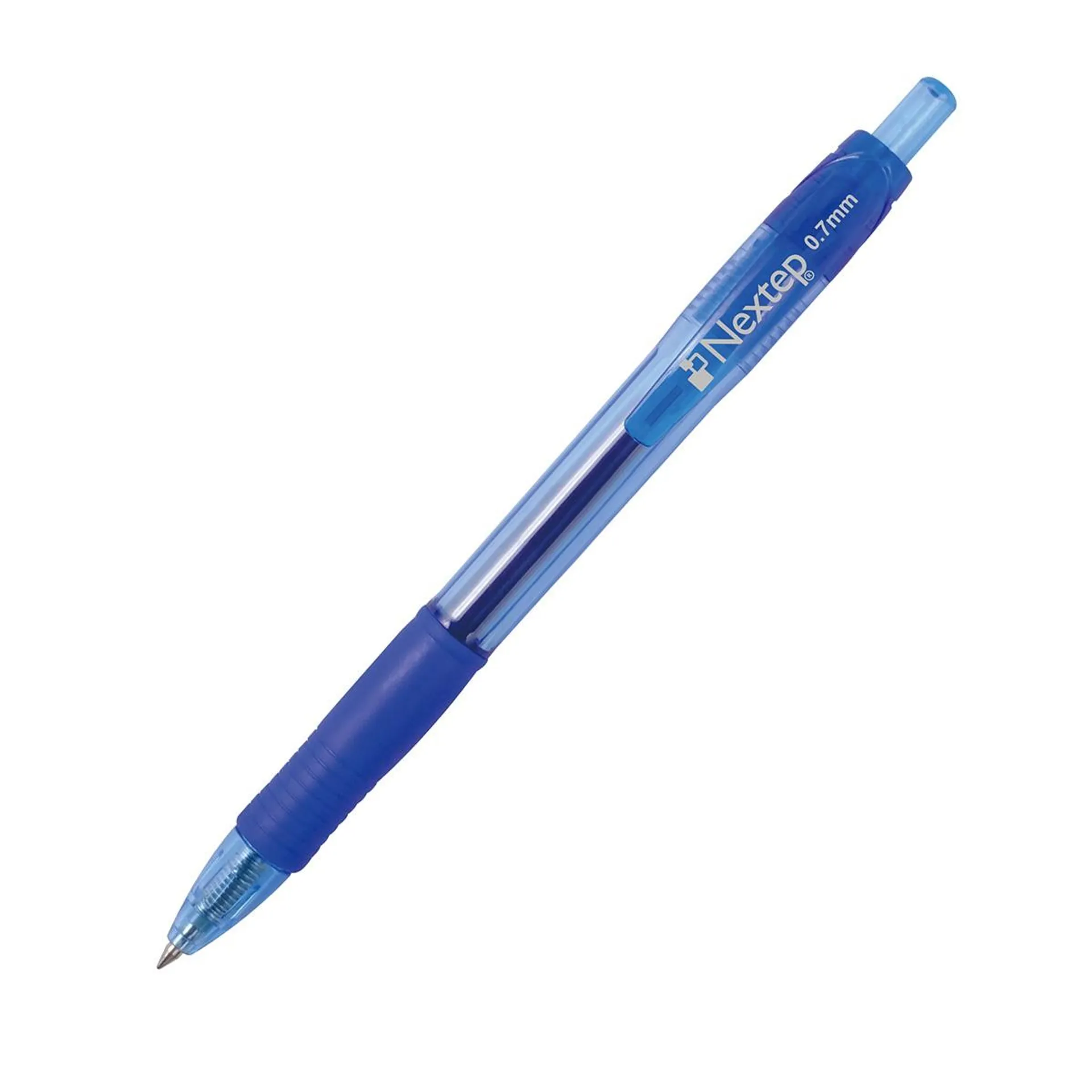 Boligrafo Nextep Ne-062A De Gel Retractil Punto Medio 0.7Mm Color Azul Caja Con 6 Piezas