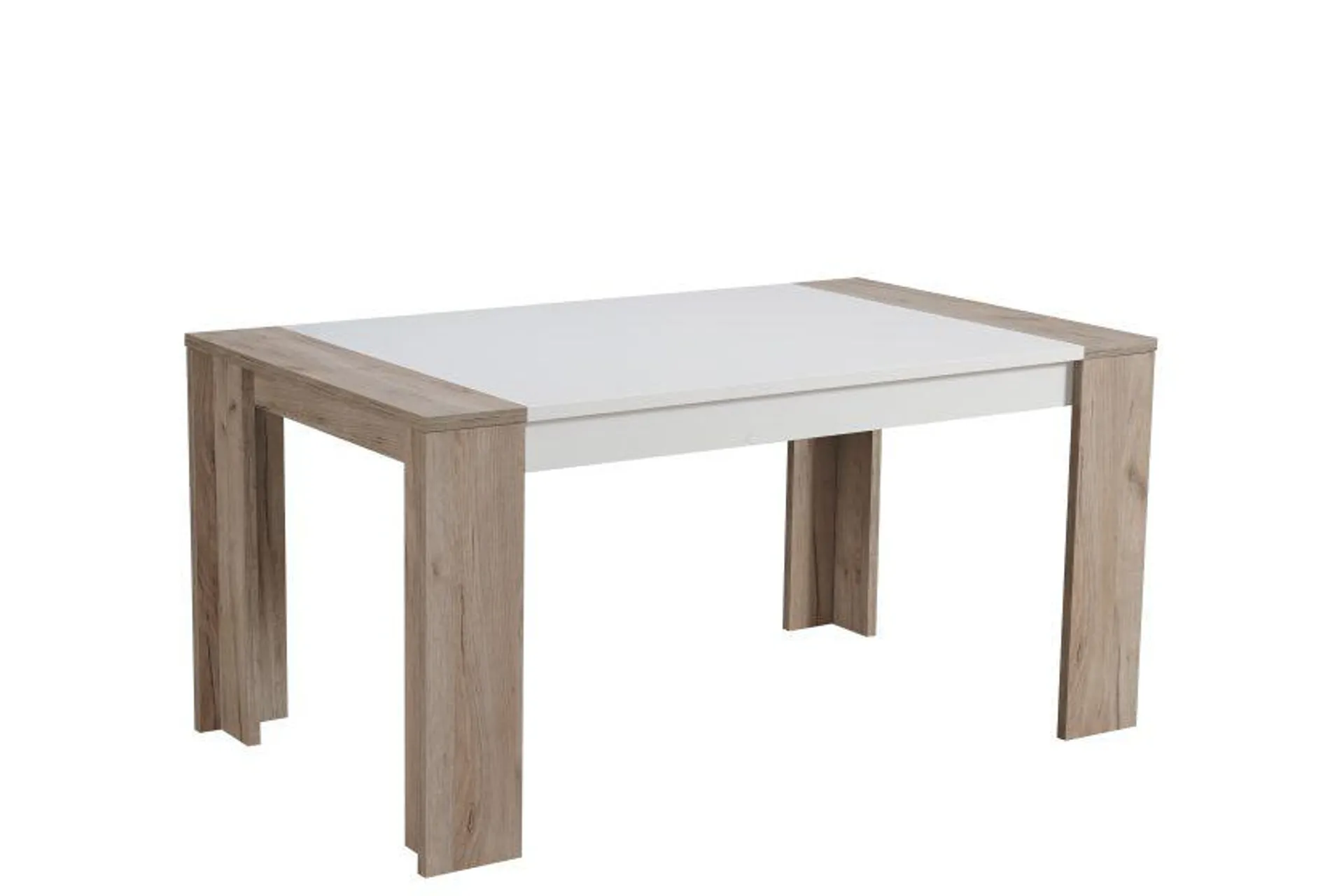 Mesa de comedor Mali roble/blanco