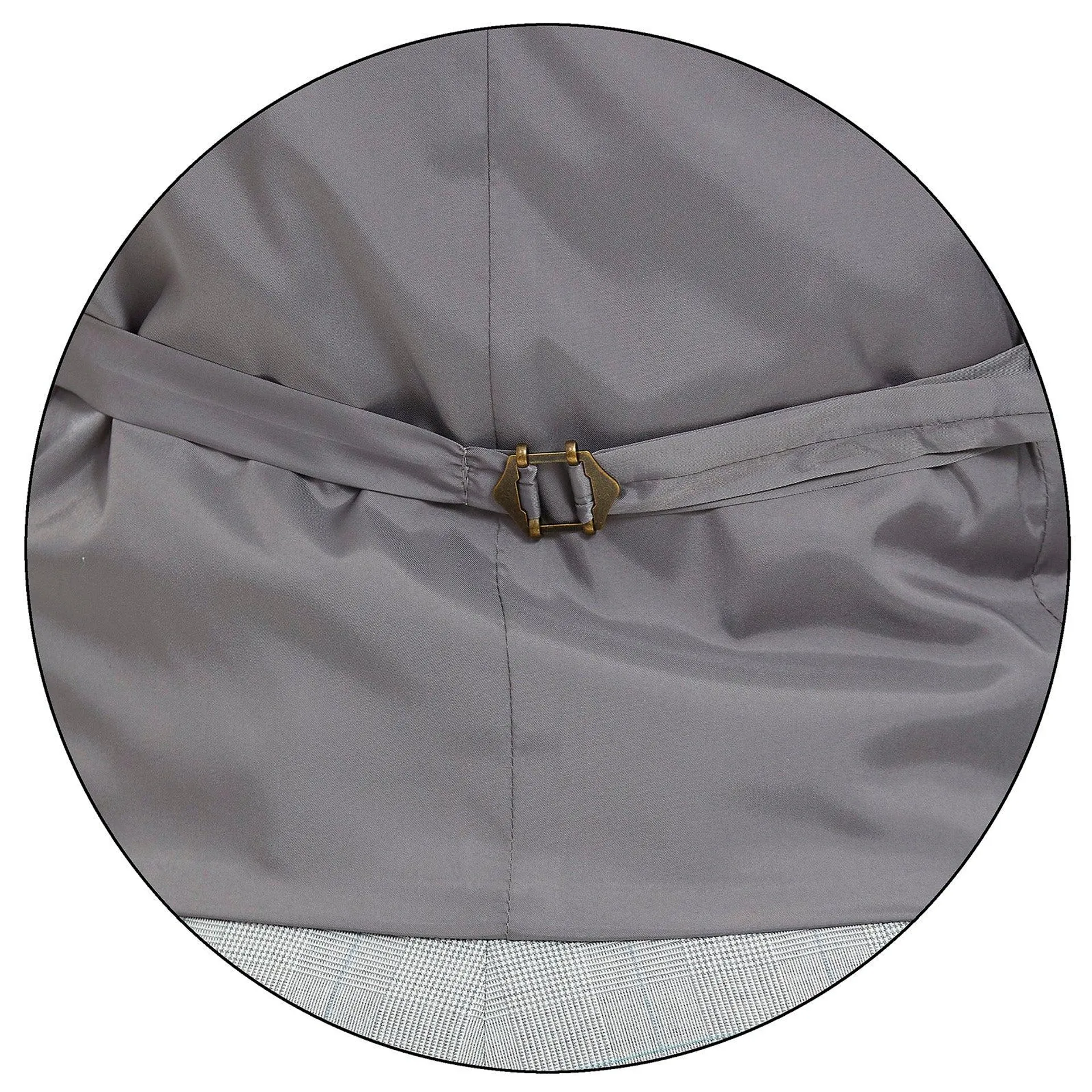 Chaleco separates en tejido a cuadros Gris perla Slim Fit