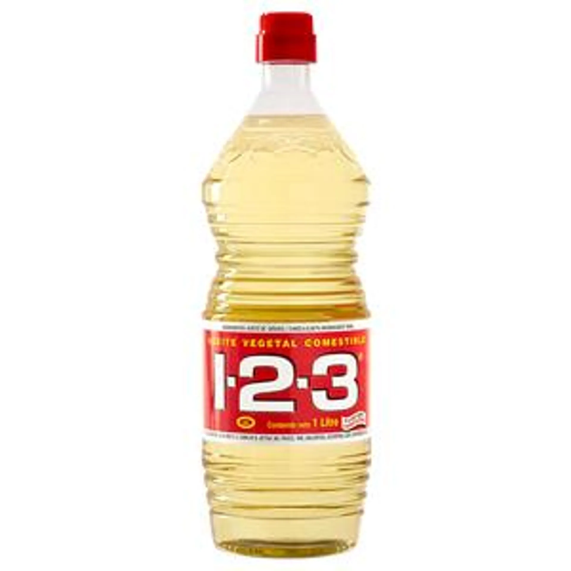 ACEITE VEGETAL COMESTIBLE 1-2-3 BOTELLA 1 LT.