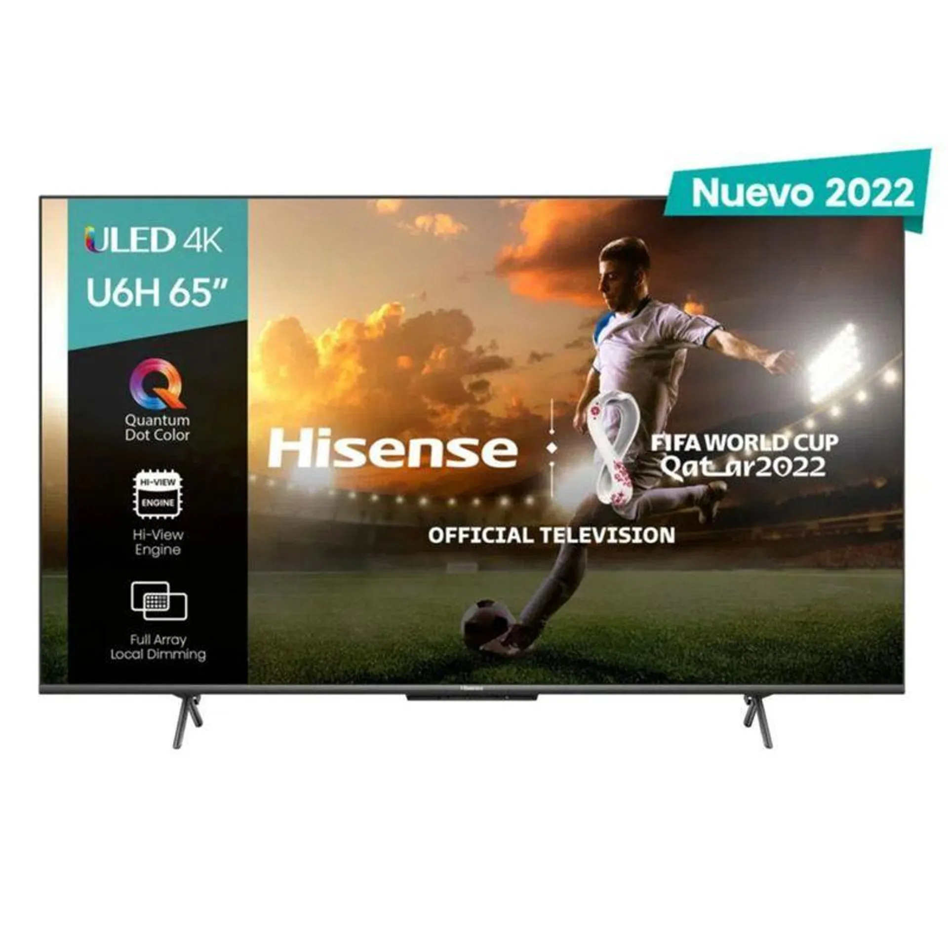 Pantalla 55P Hisense 4K Uled Google TV Negro 55U6H