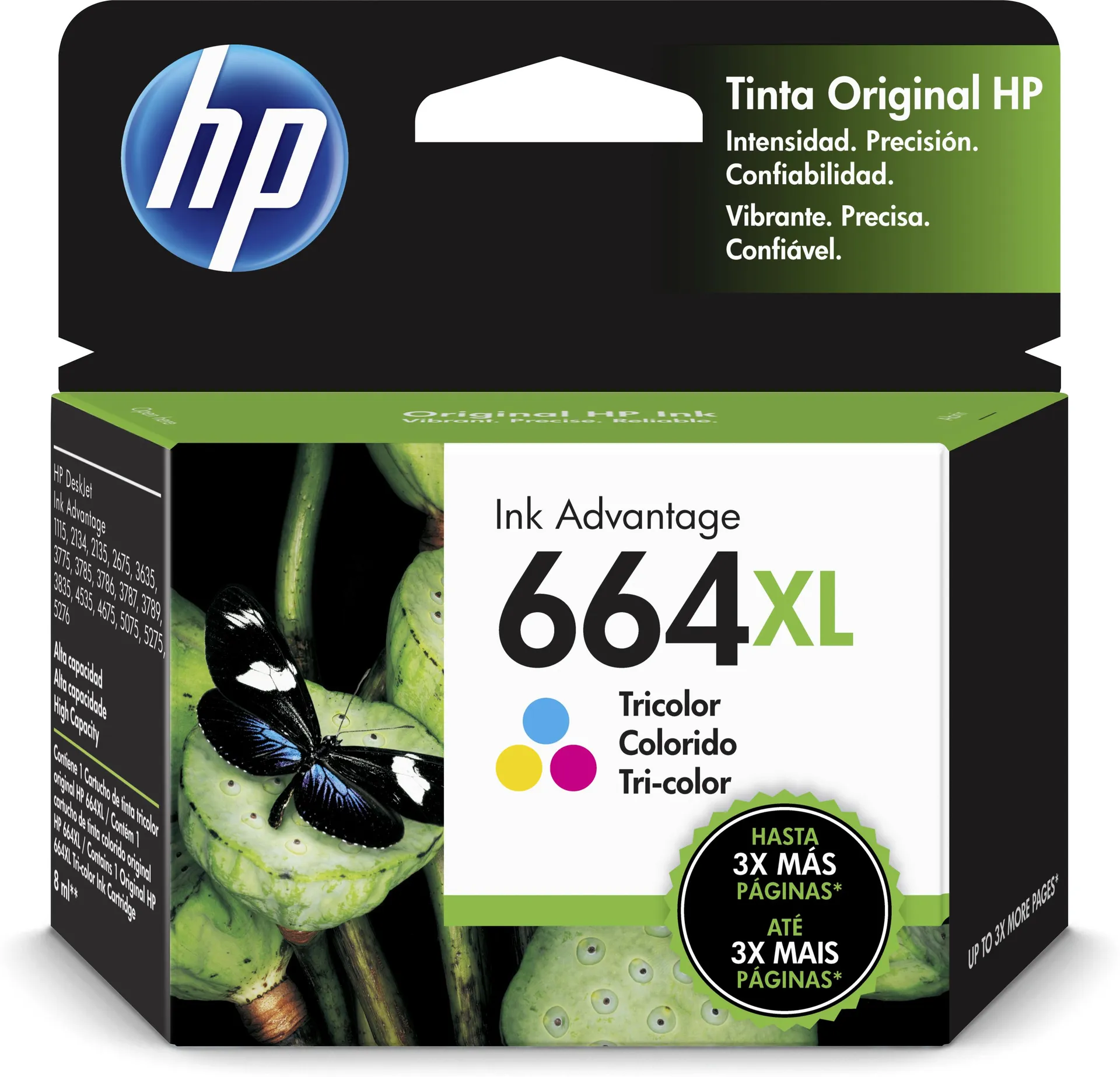 Cartucho Hp 664Xl Tricolor Para 1115 / 2135 F6V30Al