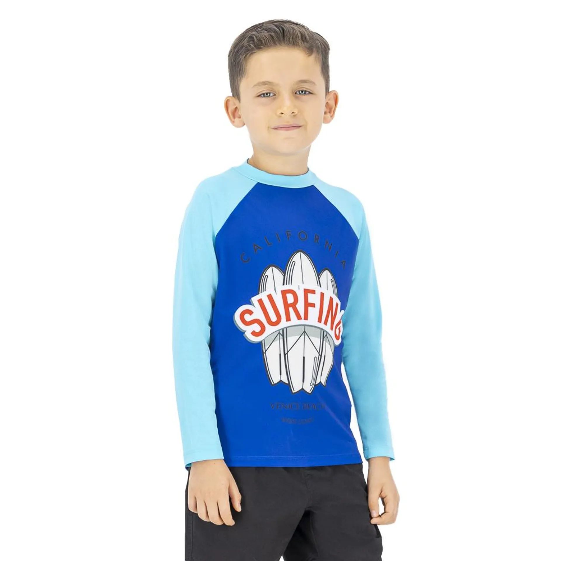 Playera Tipo Surf Hummo Niño Estampado Surfing