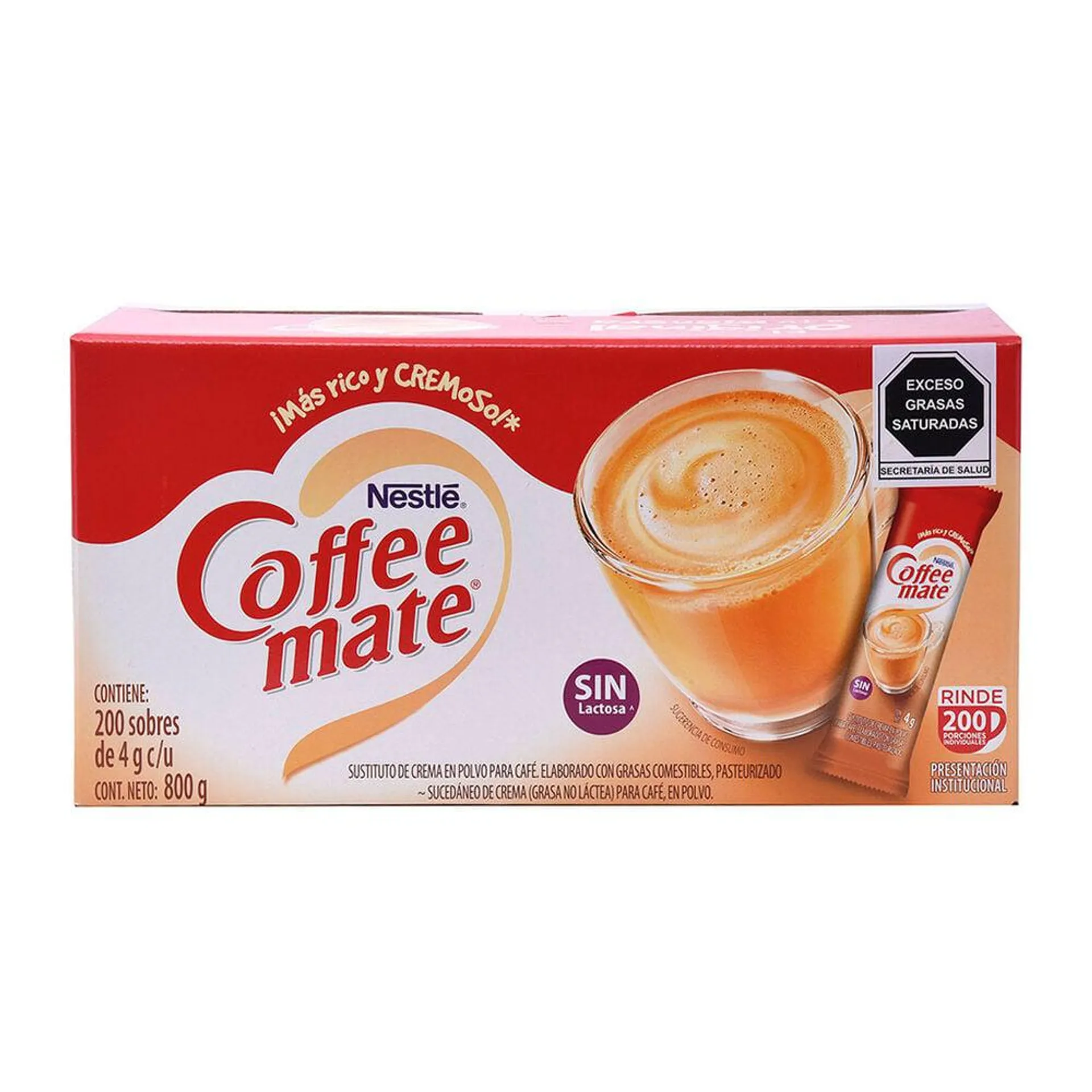 Sustituto de Crema en polvo para Café Coffee Mate 200 sobres