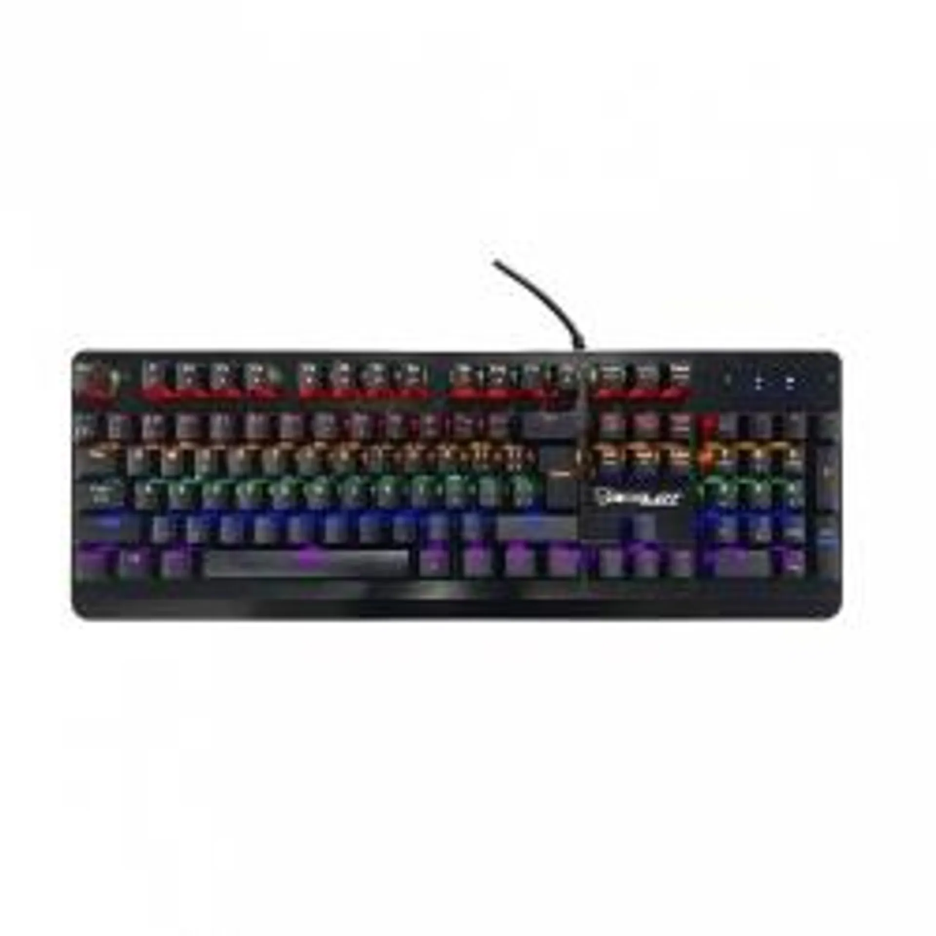 Teclado Gamer Ocelot Gaming OGMK01 RGB, Teclado Mecánico, Switch Azul, Alámbrico, Negro (Español)