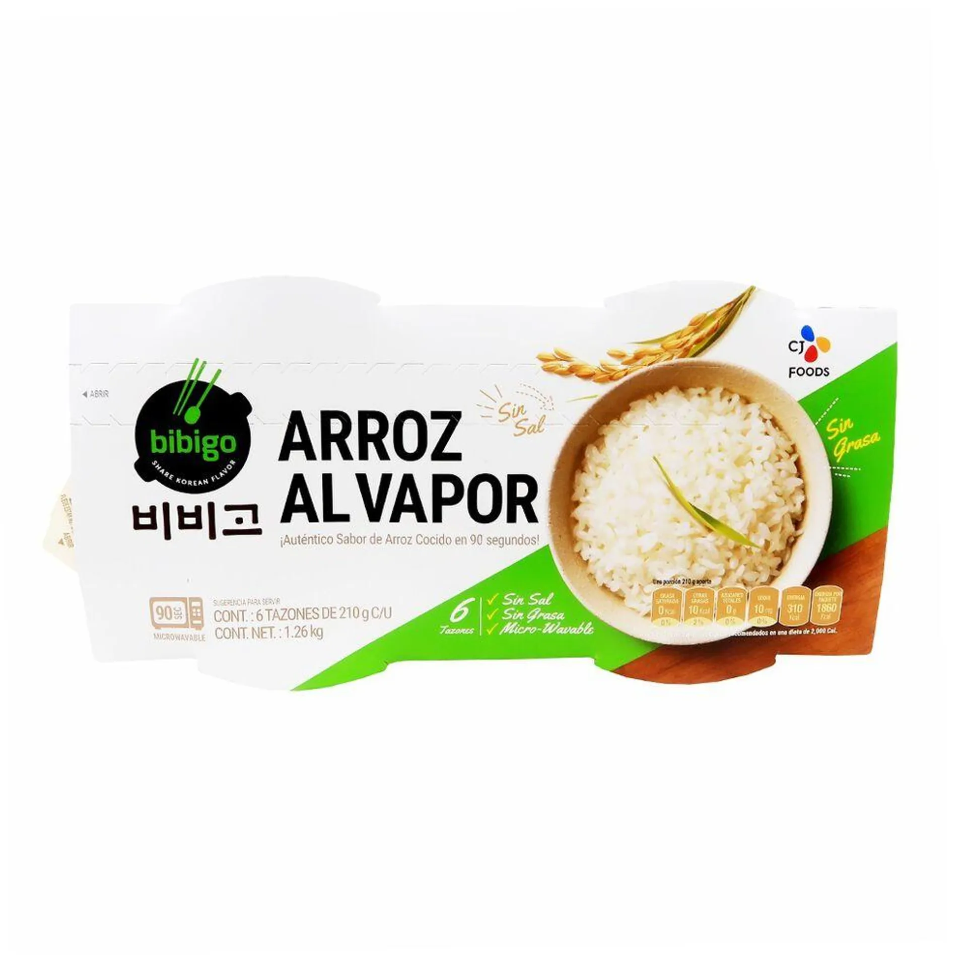 Arroz Blanco al Vapor Bibigo 6/210 g