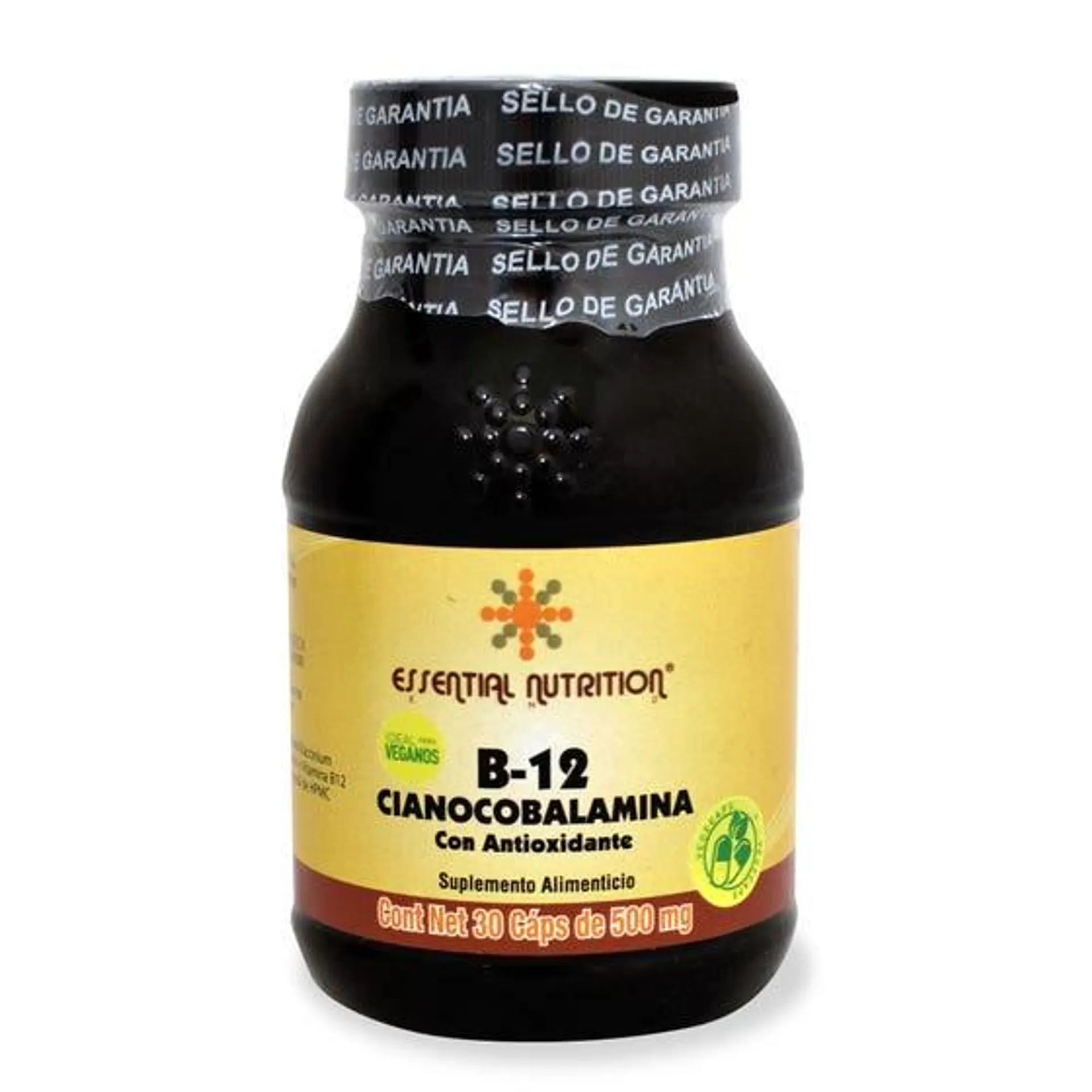 Vitamina B12 12 mcg Essential Nutrition 30 Cápsulas